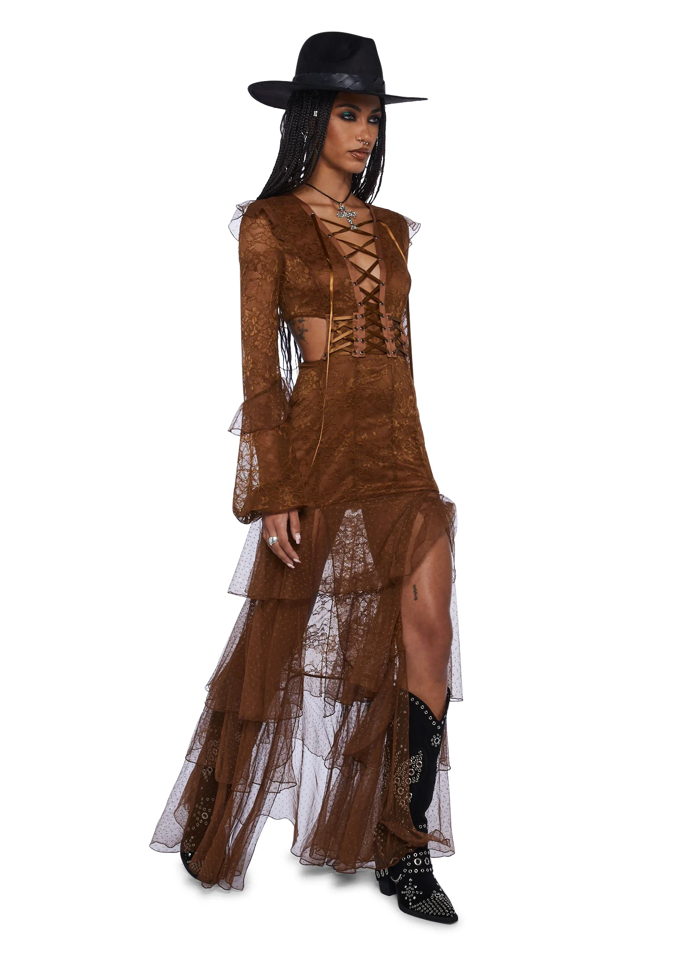 Song For You Maxi Dress - Brown - Image 6