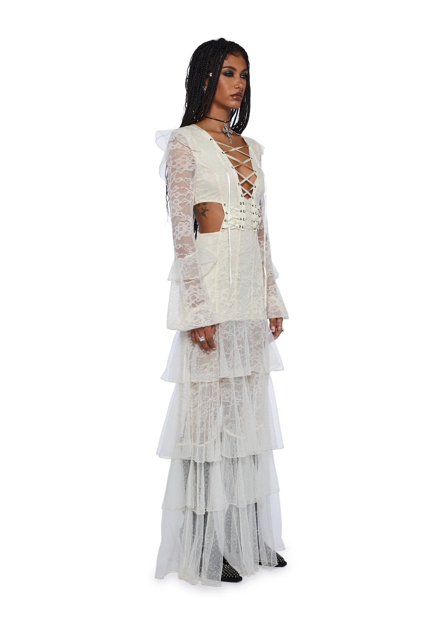 Song For You Maxi Dress - Ivory - Image 3