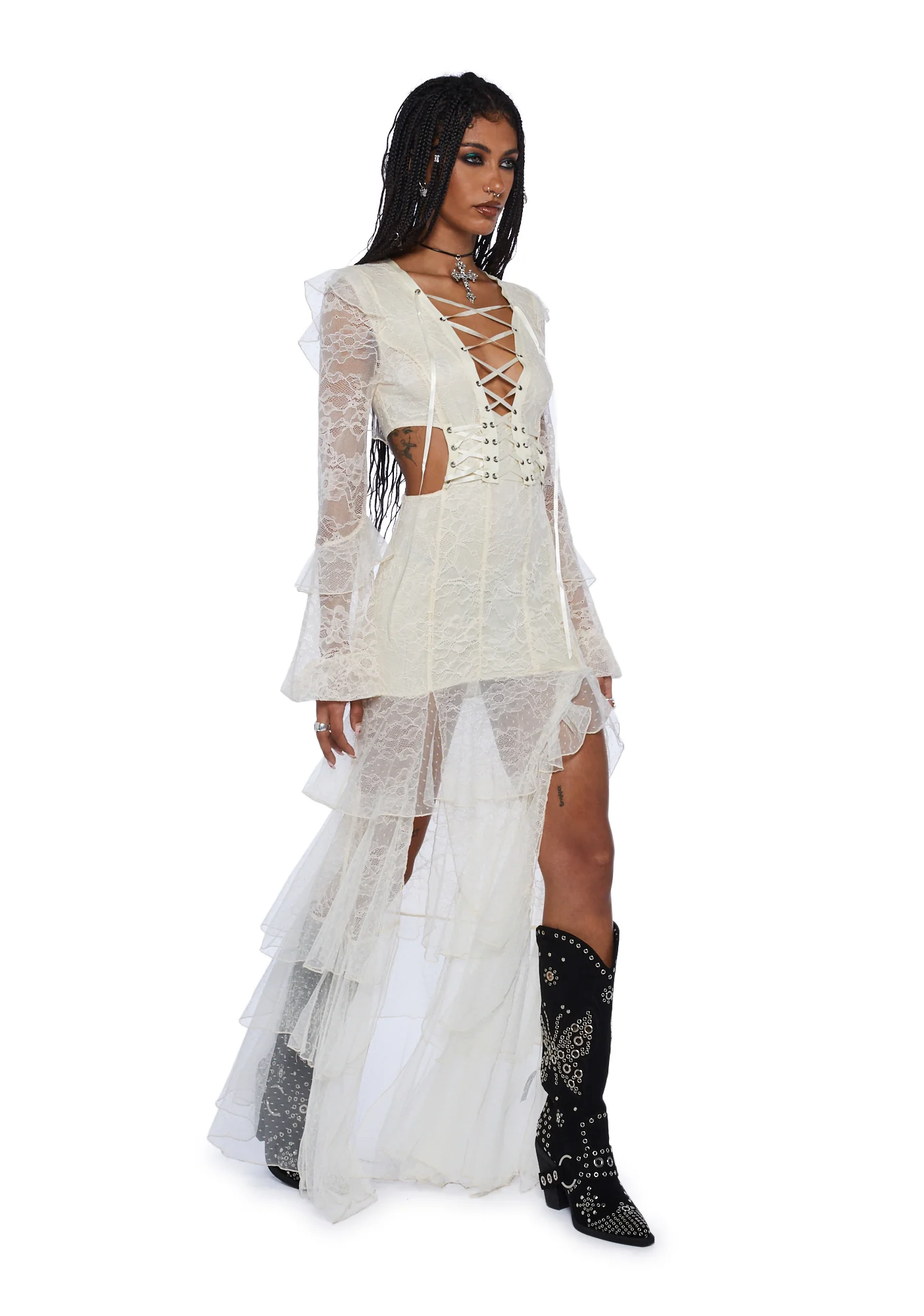 Song For You Maxi Dress - Ivory - Image 6