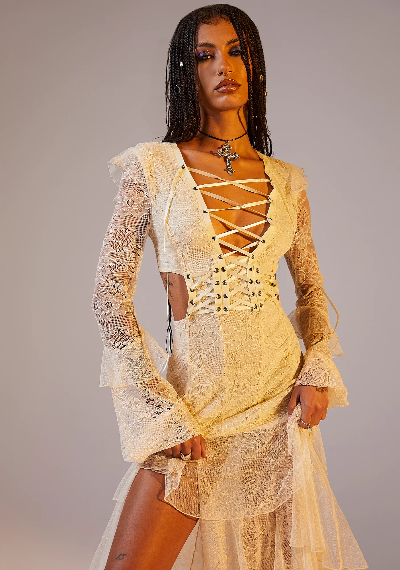 Song For You Maxi Dress - Ivory - Image 7