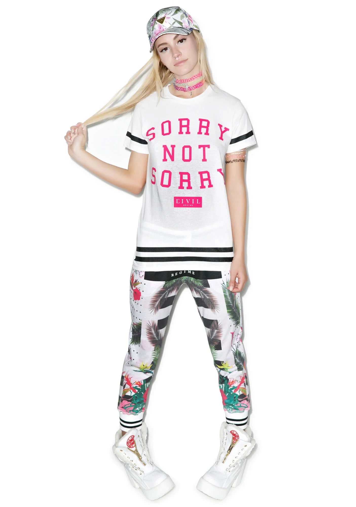 Sorry Not Sorry BF Tee - White - Image 2
