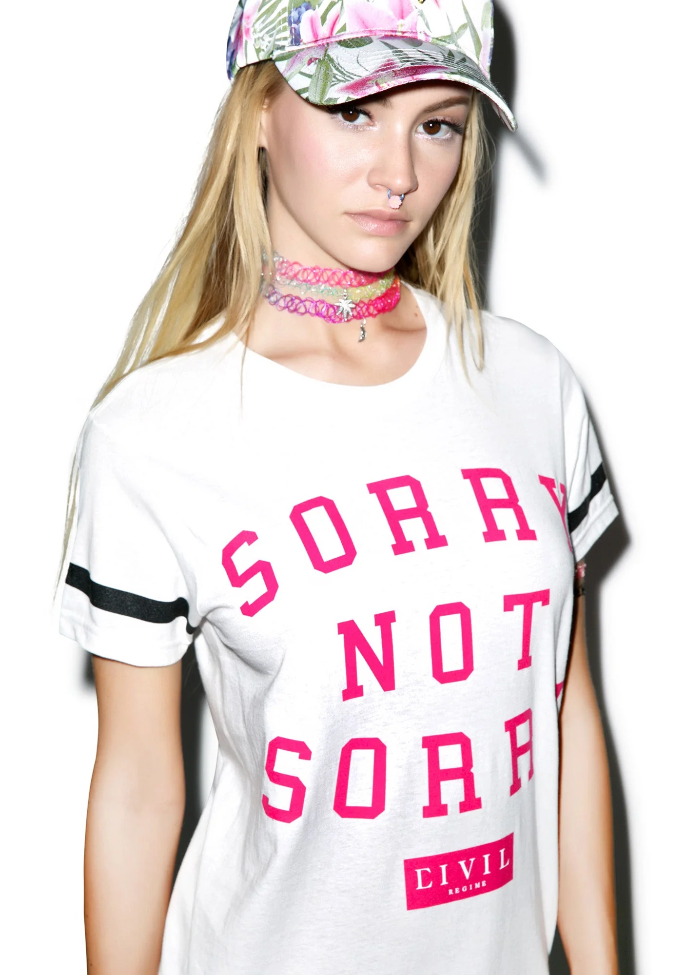 Sorry Not Sorry BF Tee - White - Image 4