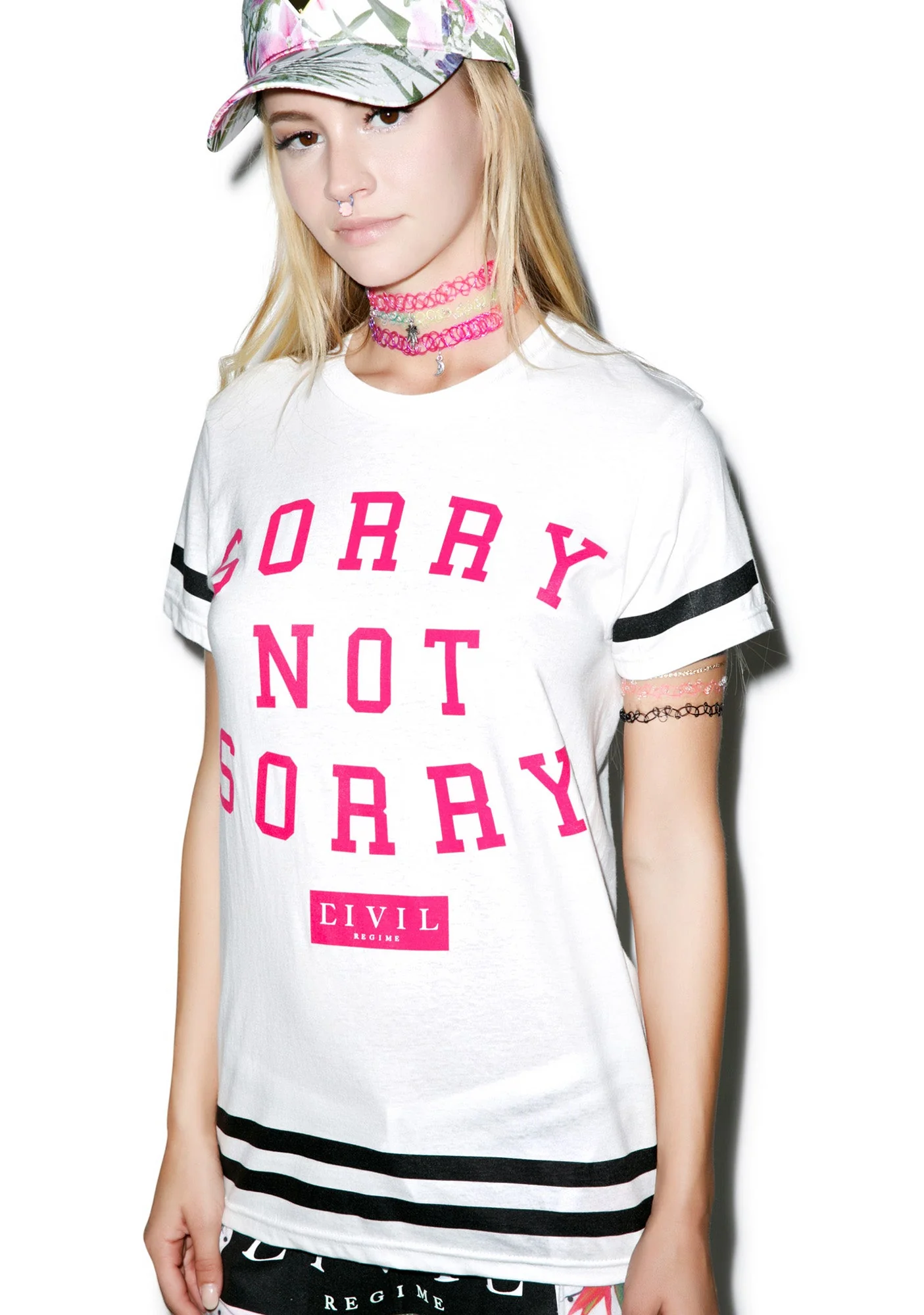 Sorry Not Sorry BF Tee - White - Image 5