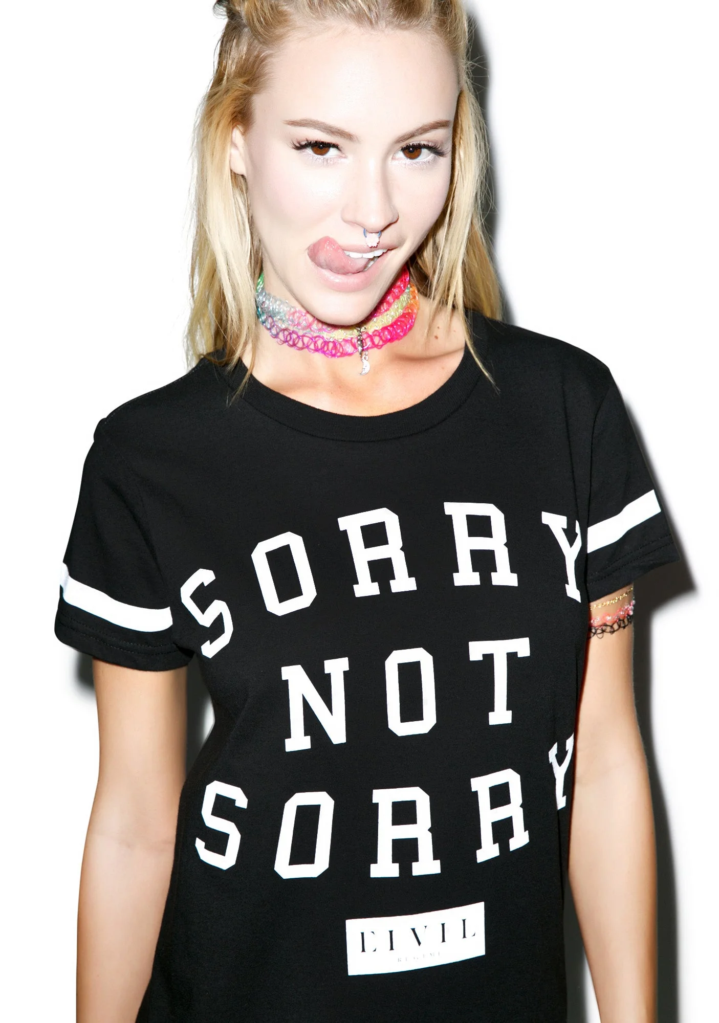 Sorry Not Sorry BF Tee - White - Image 6