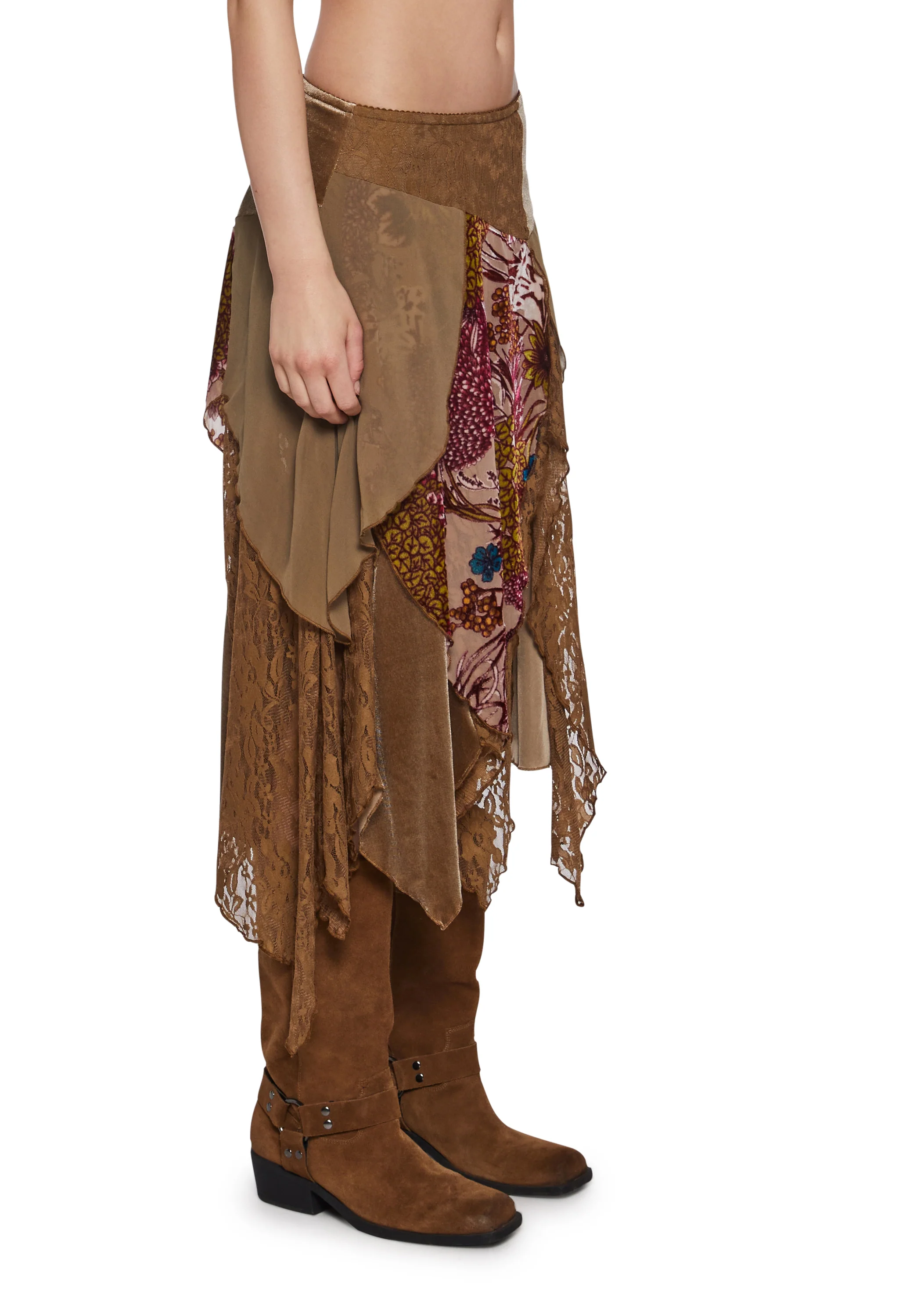 Soulful Sunshine Midi Skirt - Brown - Image 3