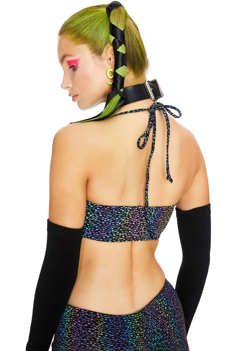Space Invader Reflective Bra Top - Image 4