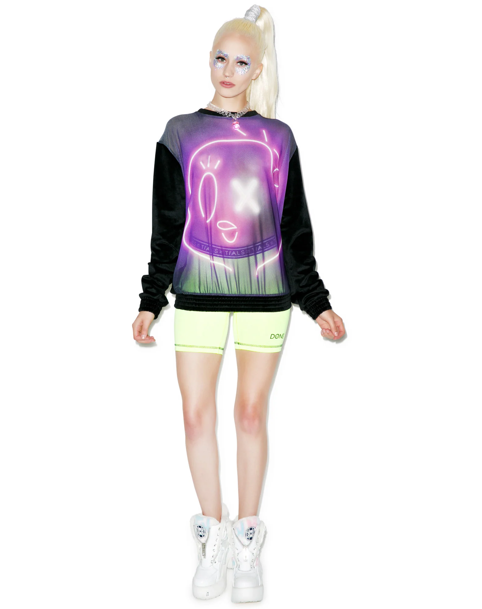 Space Trip Neon Tweet-E Crewneck - Image 2