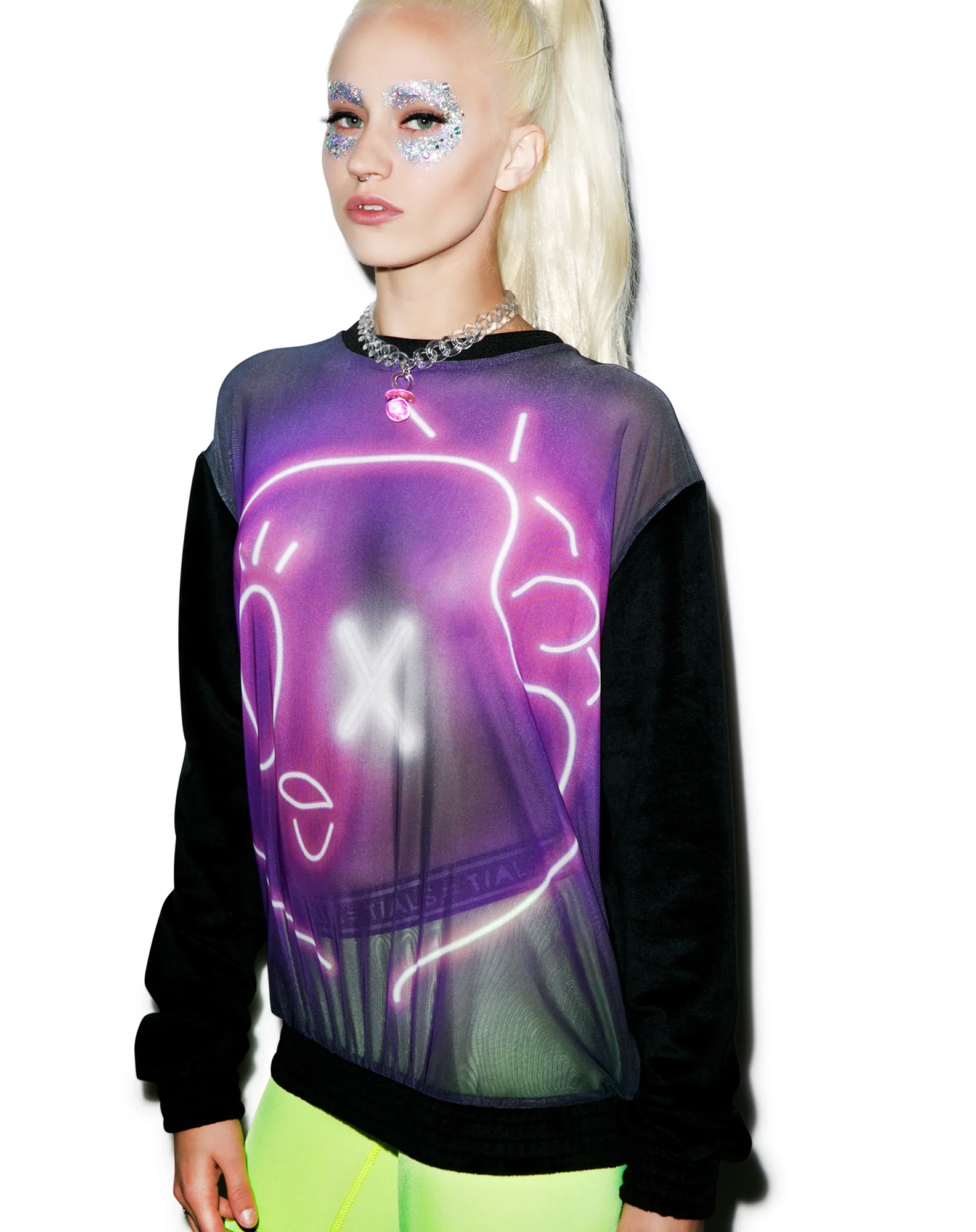 Space Trip Neon Tweet-E Crewneck - Image 3
