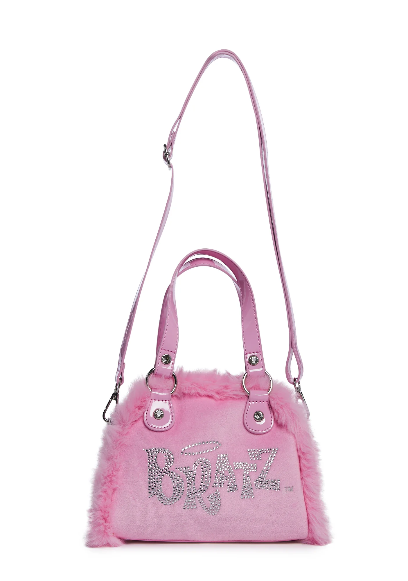 Sparkle Addict Rhinestone Bowler Bag - Pink - Image 4