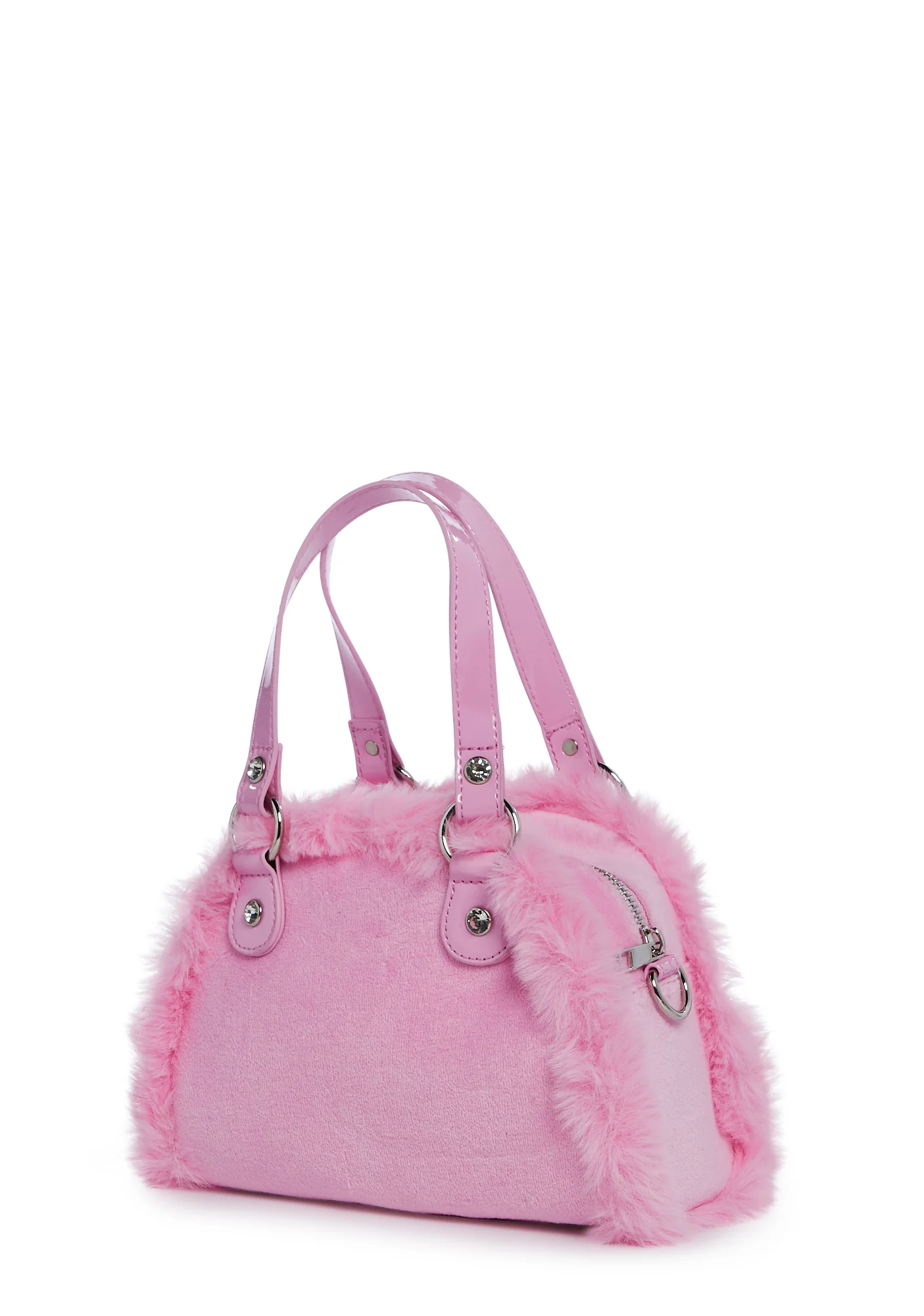 Sparkle Addict Rhinestone Bowler Bag - Pink - Image 6