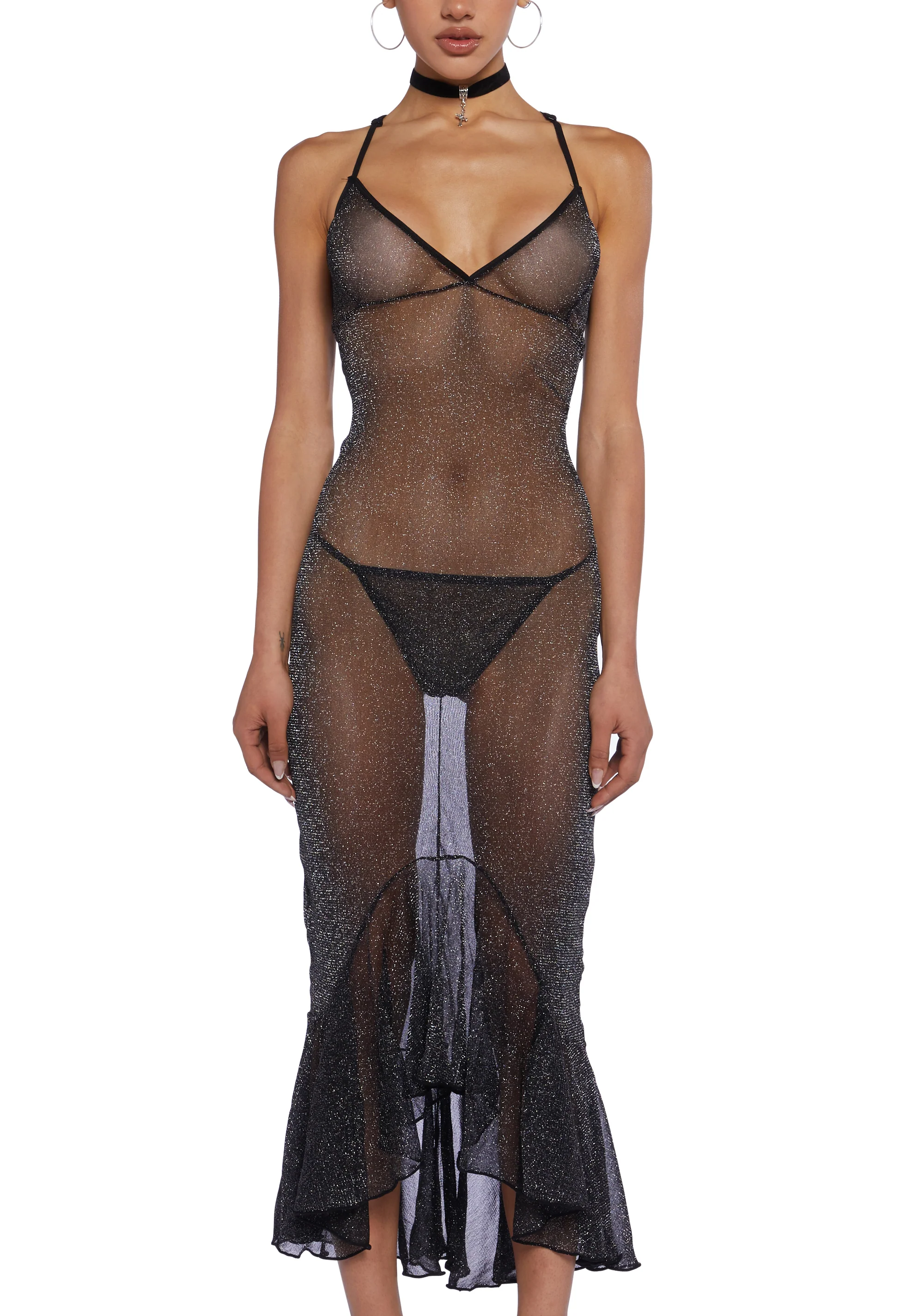 Sparkle Nights Lingerie Mesh Dress - Image 2