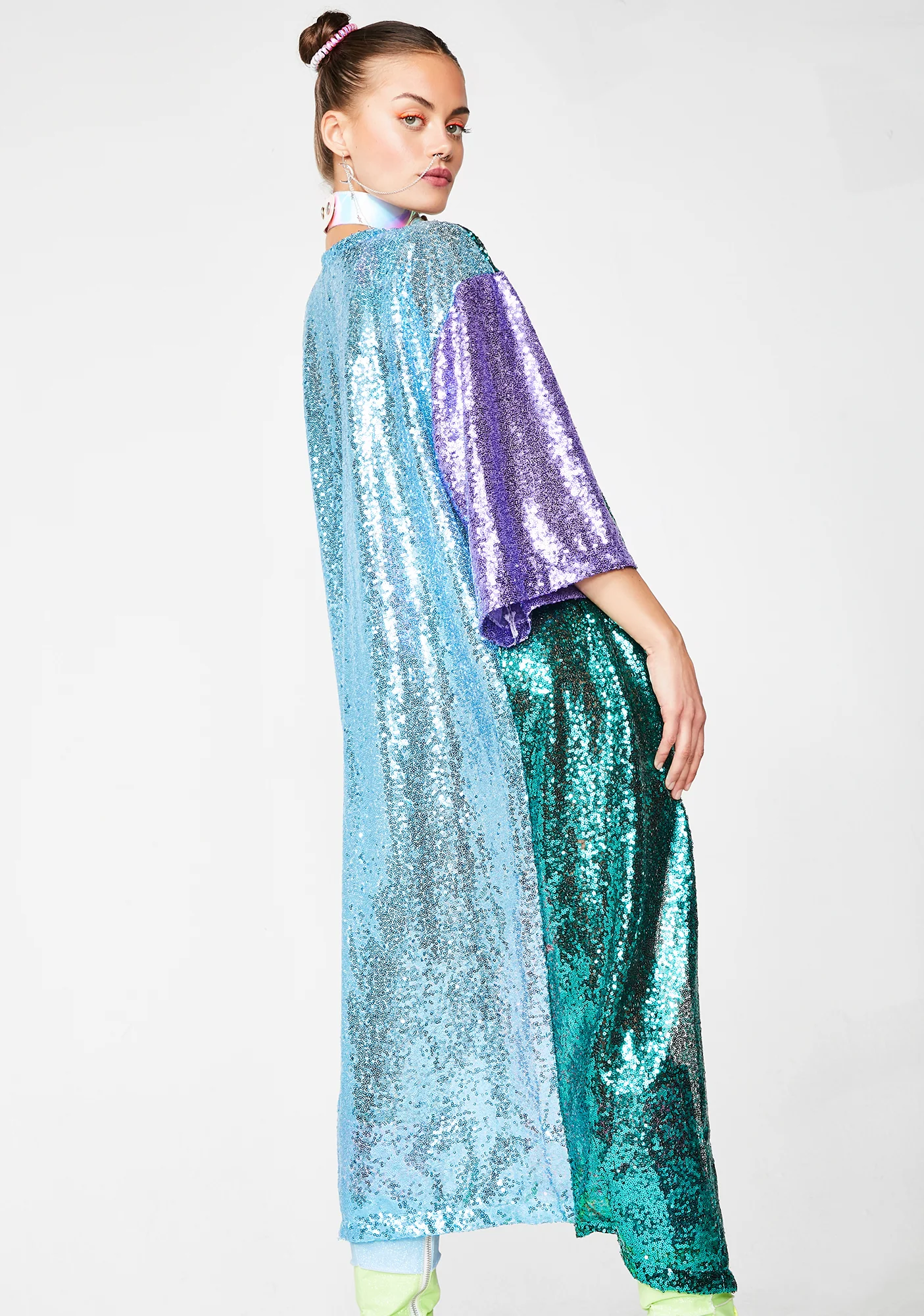 Sparkle Royalty Sequin Kimono - Image 4