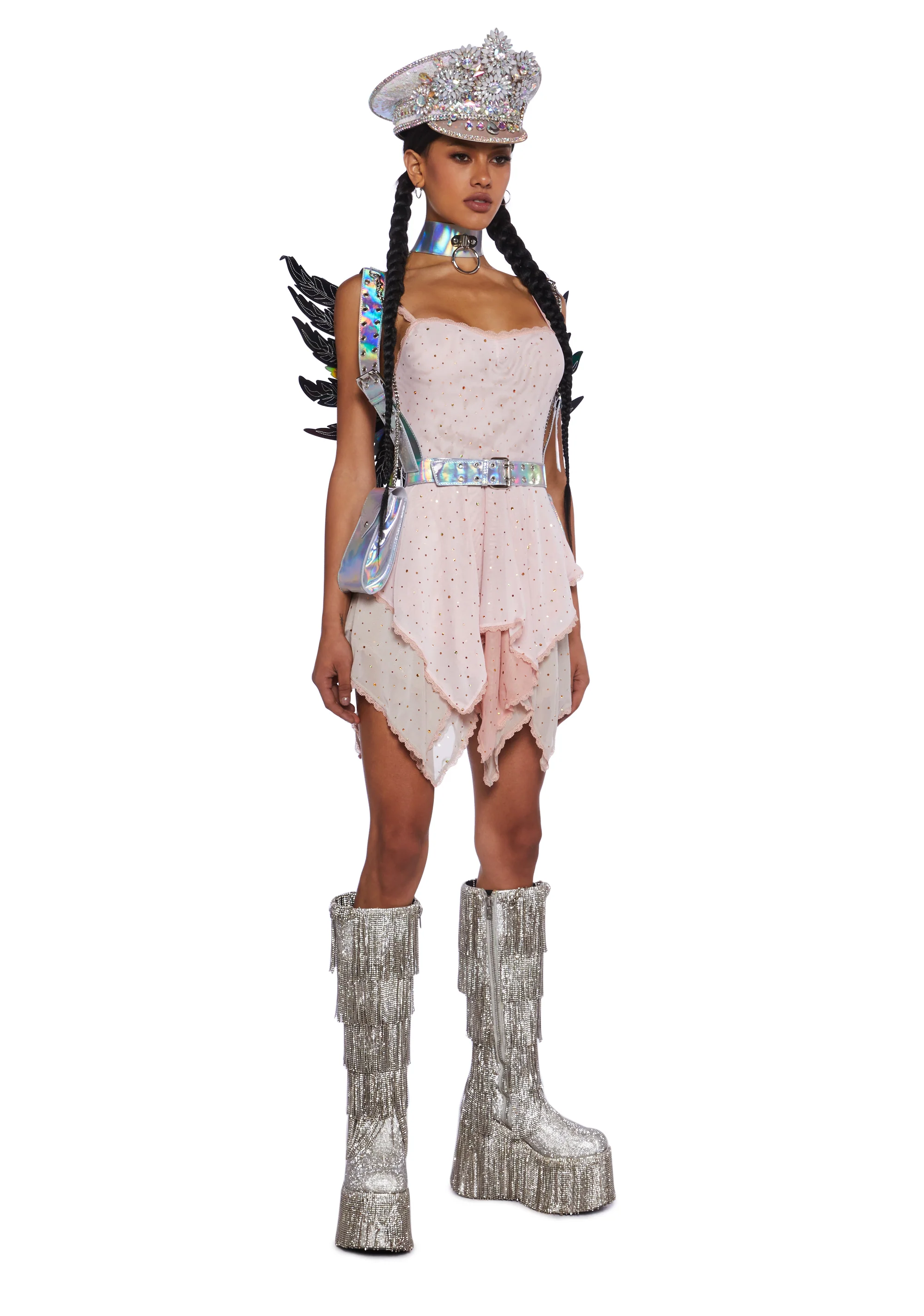 Sparkled Myths Handkerchief Dress - Pink - Image 2