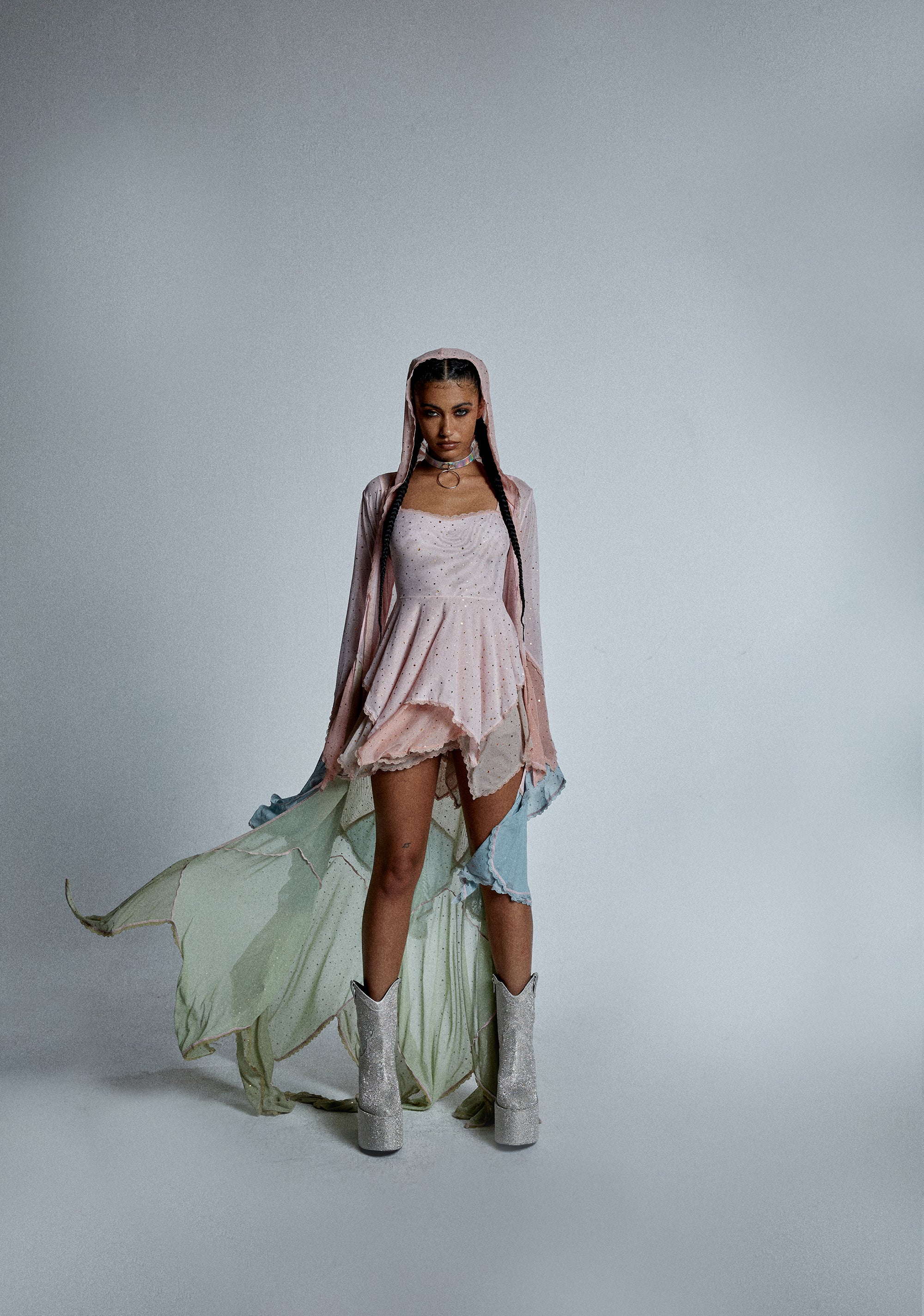 Sparkled Myths Handkerchief Dress - Pink - Image 6