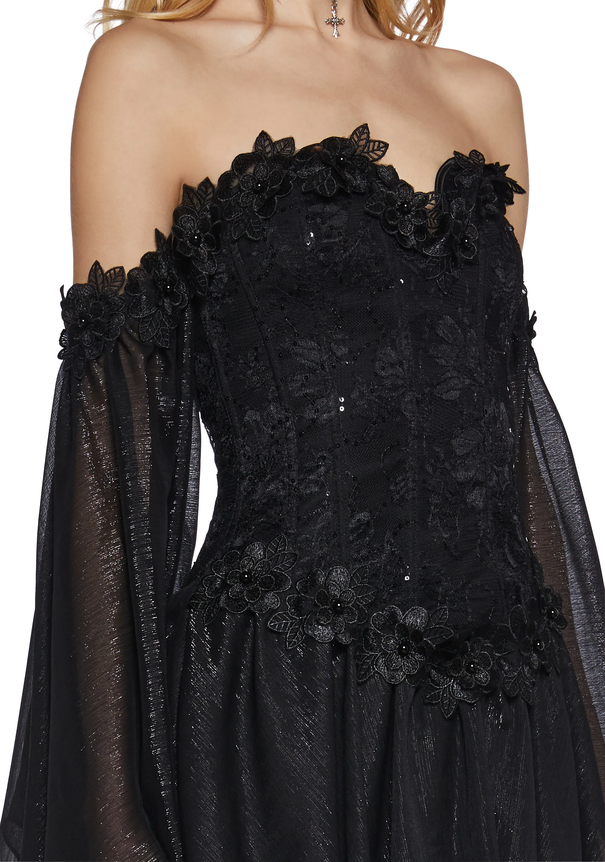 Sparkling Enchantment Mini Dress - Black - Image 5