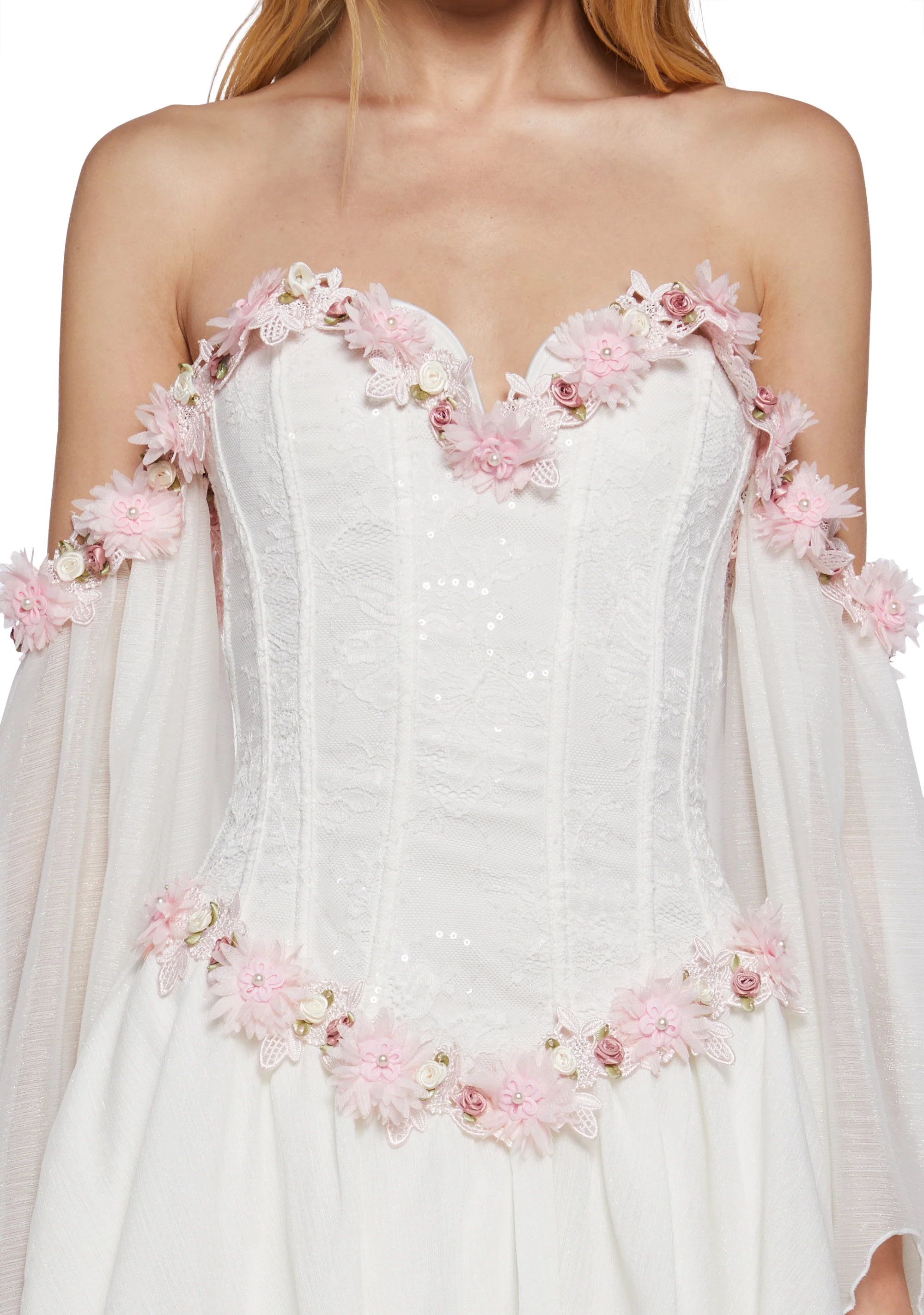 Sparkling Enchantment Mini Dress - White - Image 5