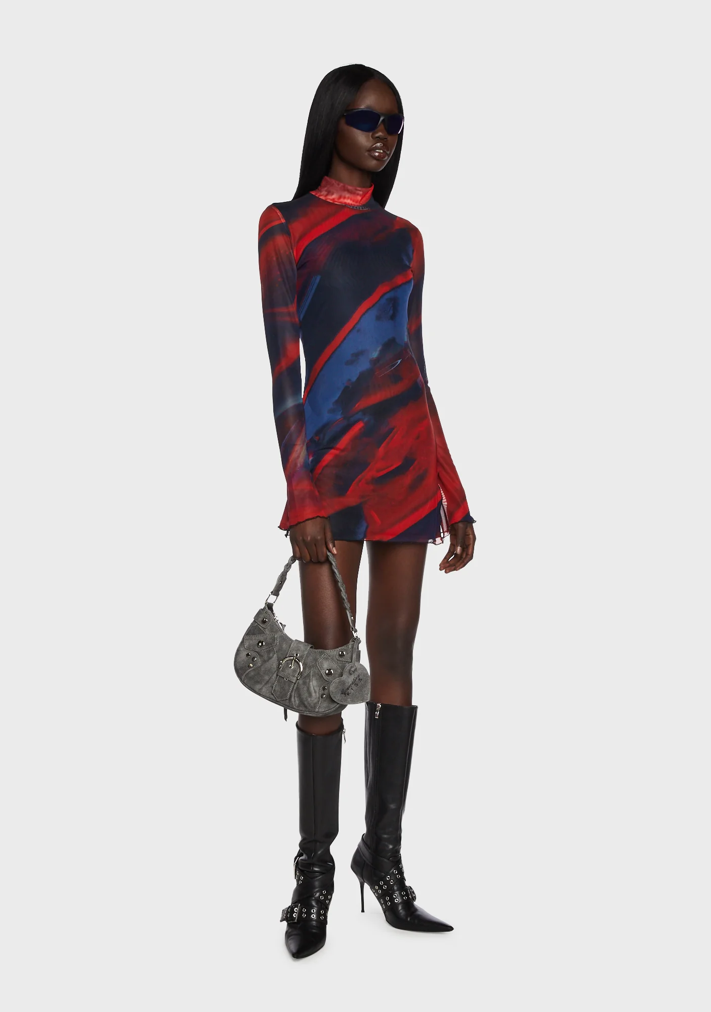 Sparks Fly Mesh Mini Dress - Image 2