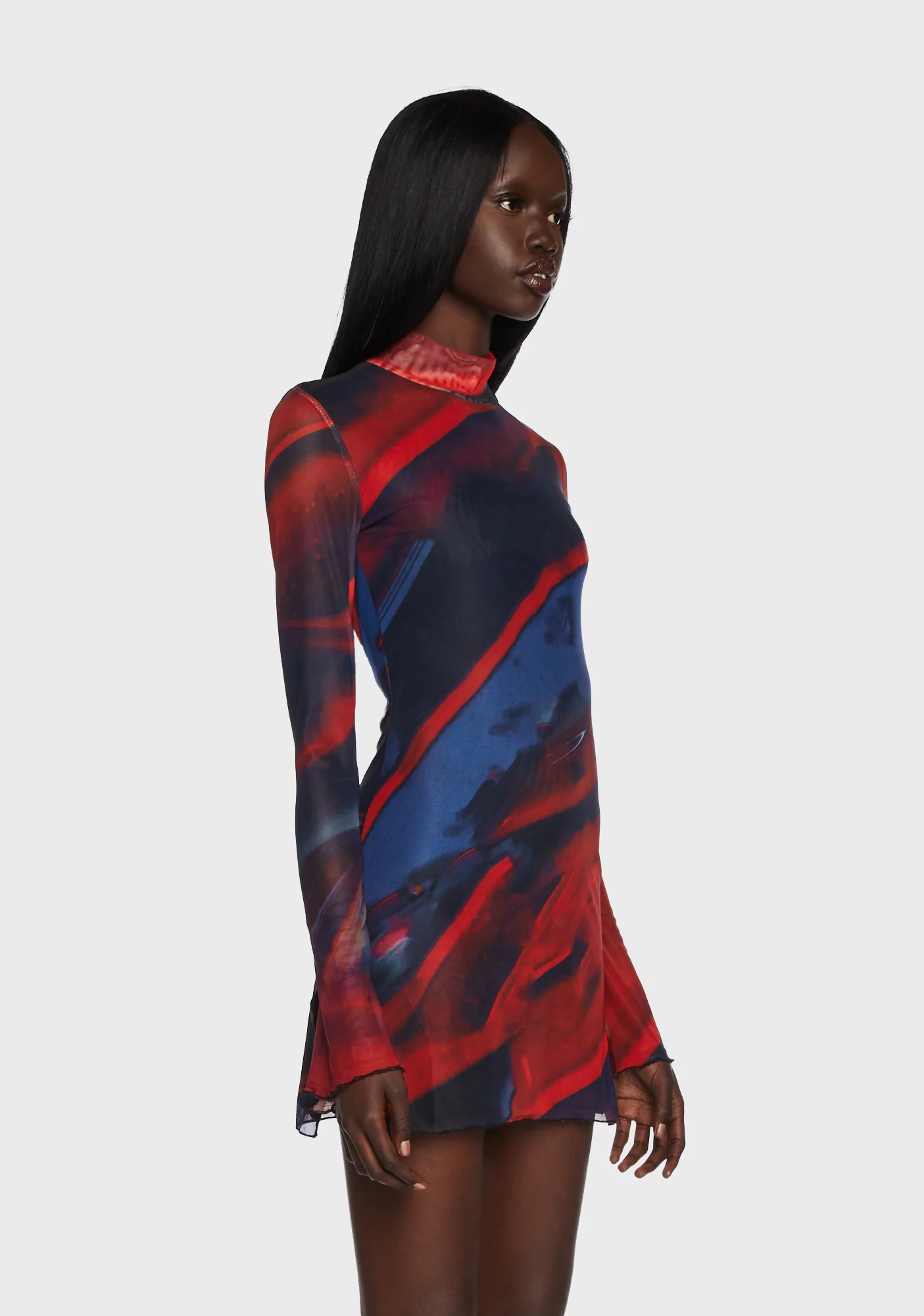 Sparks Fly Mesh Mini Dress - Image 3