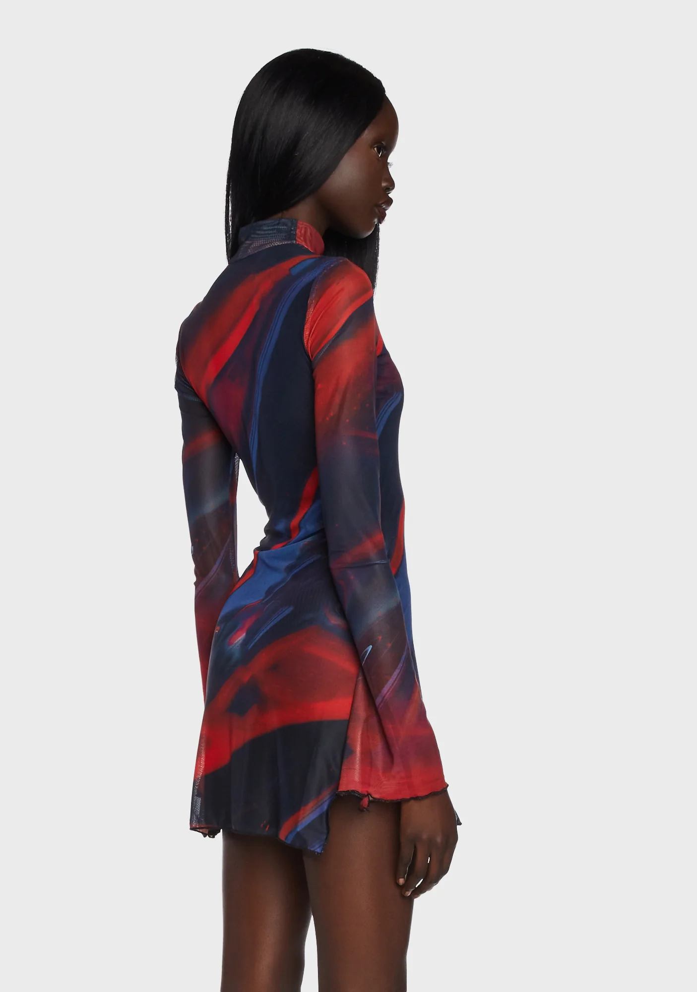 Sparks Fly Mesh Mini Dress - Image 4