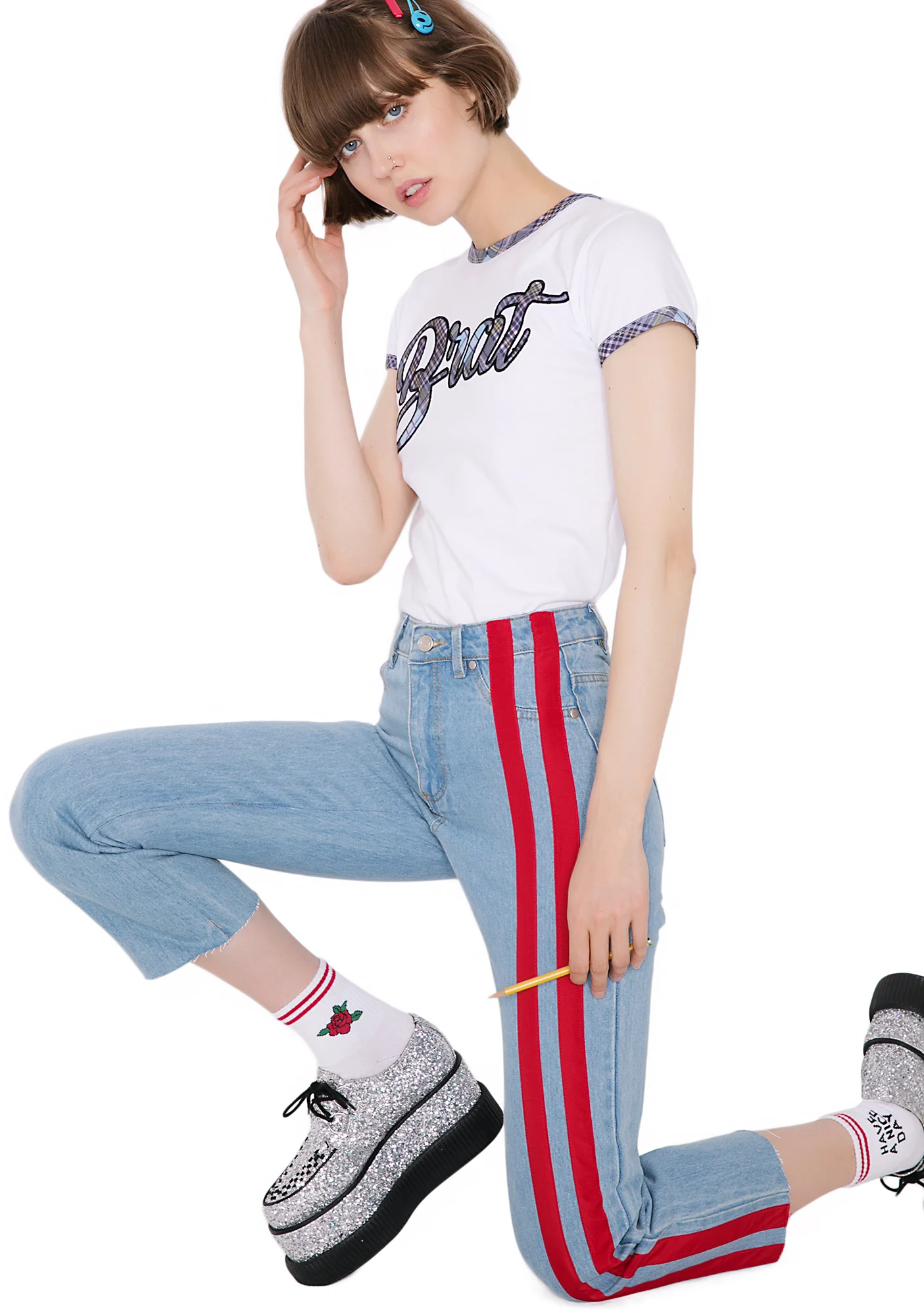 Speed Racer Striped Jeans - Image 3
