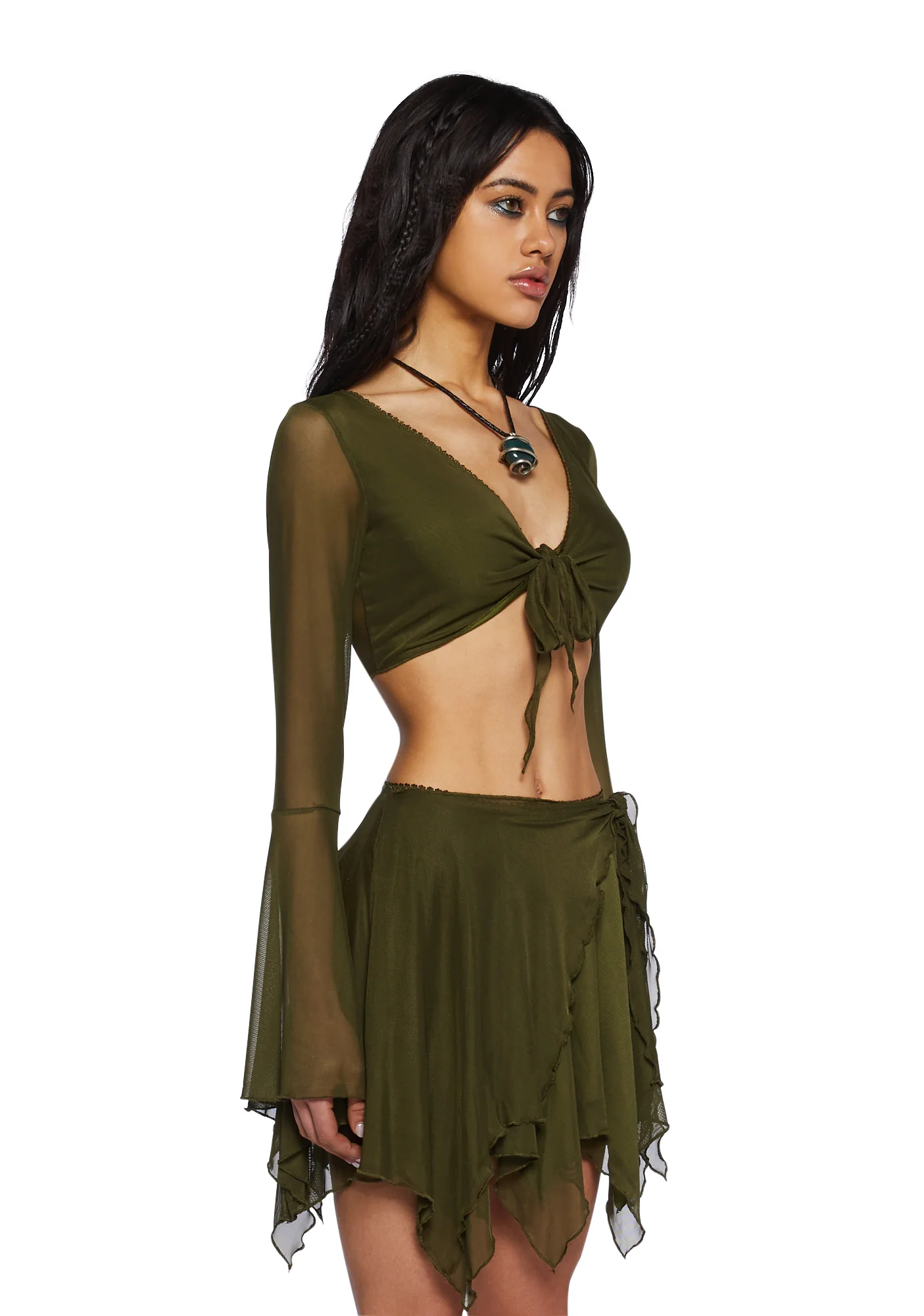 Spell Catcher Skirt Set-Green - Image 3