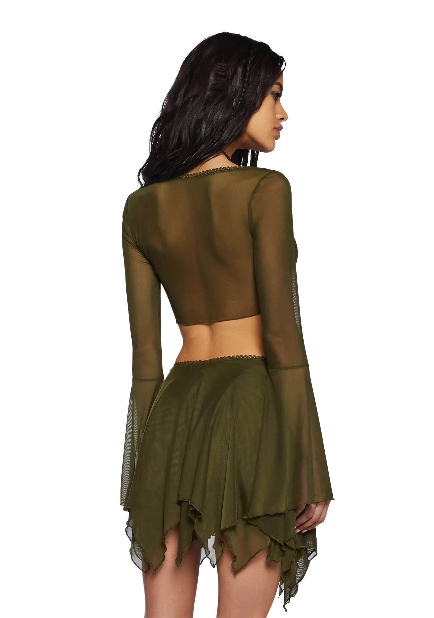 Spell Catcher Skirt Set-Green - Image 4