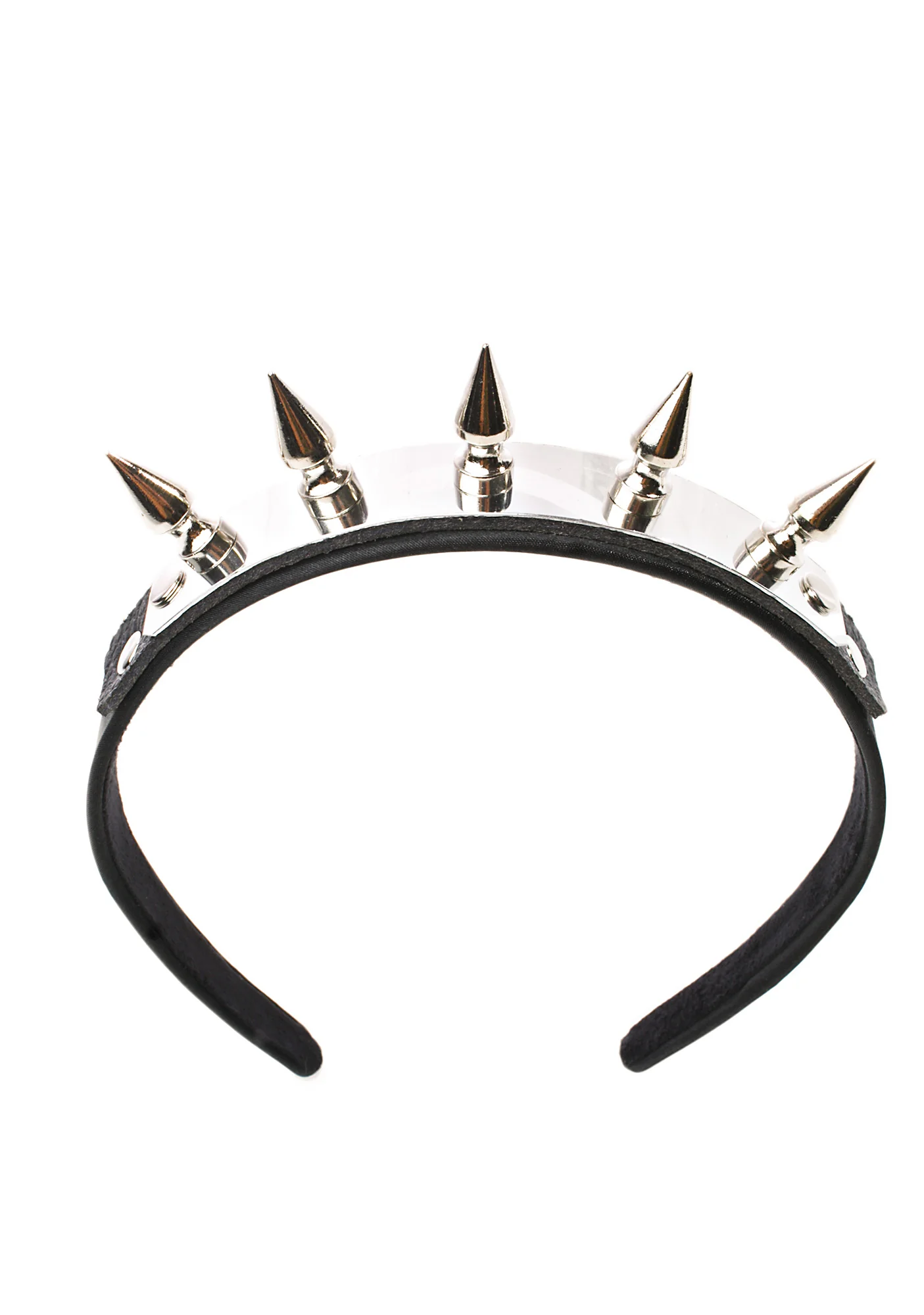 Spike And Metal Plate Headband - Image 2