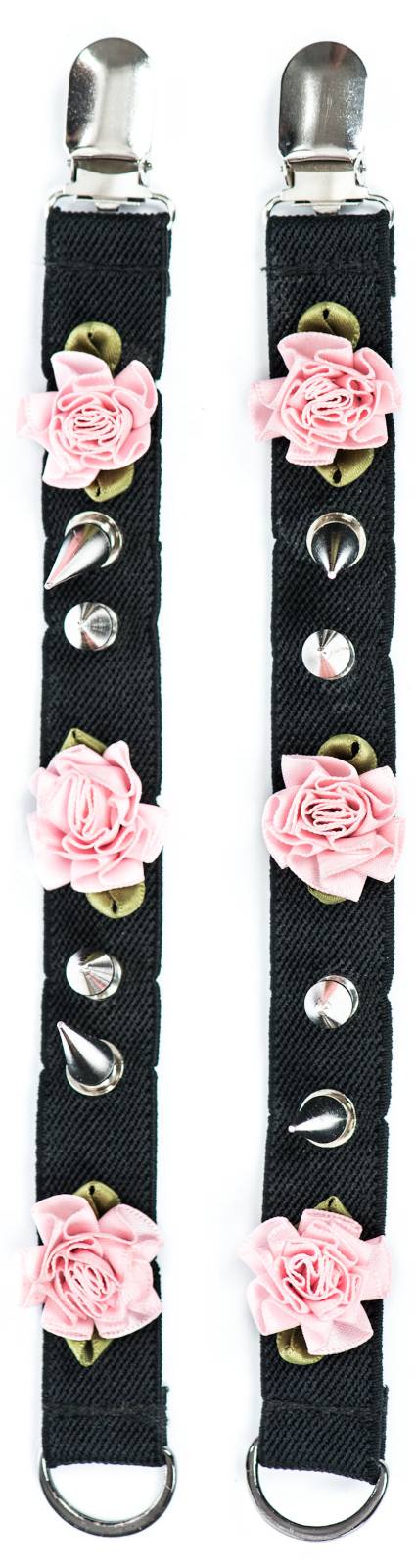 Spikes and Flower Shoe Garter - Pink - Image 22