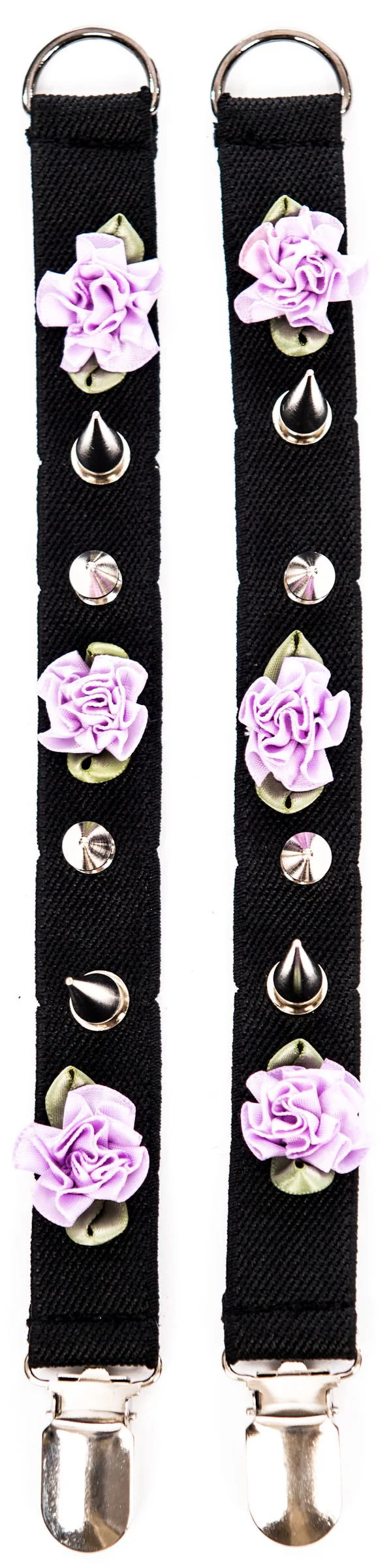 Spikes and Flower Shoe Garter - Light Purple - Image 18