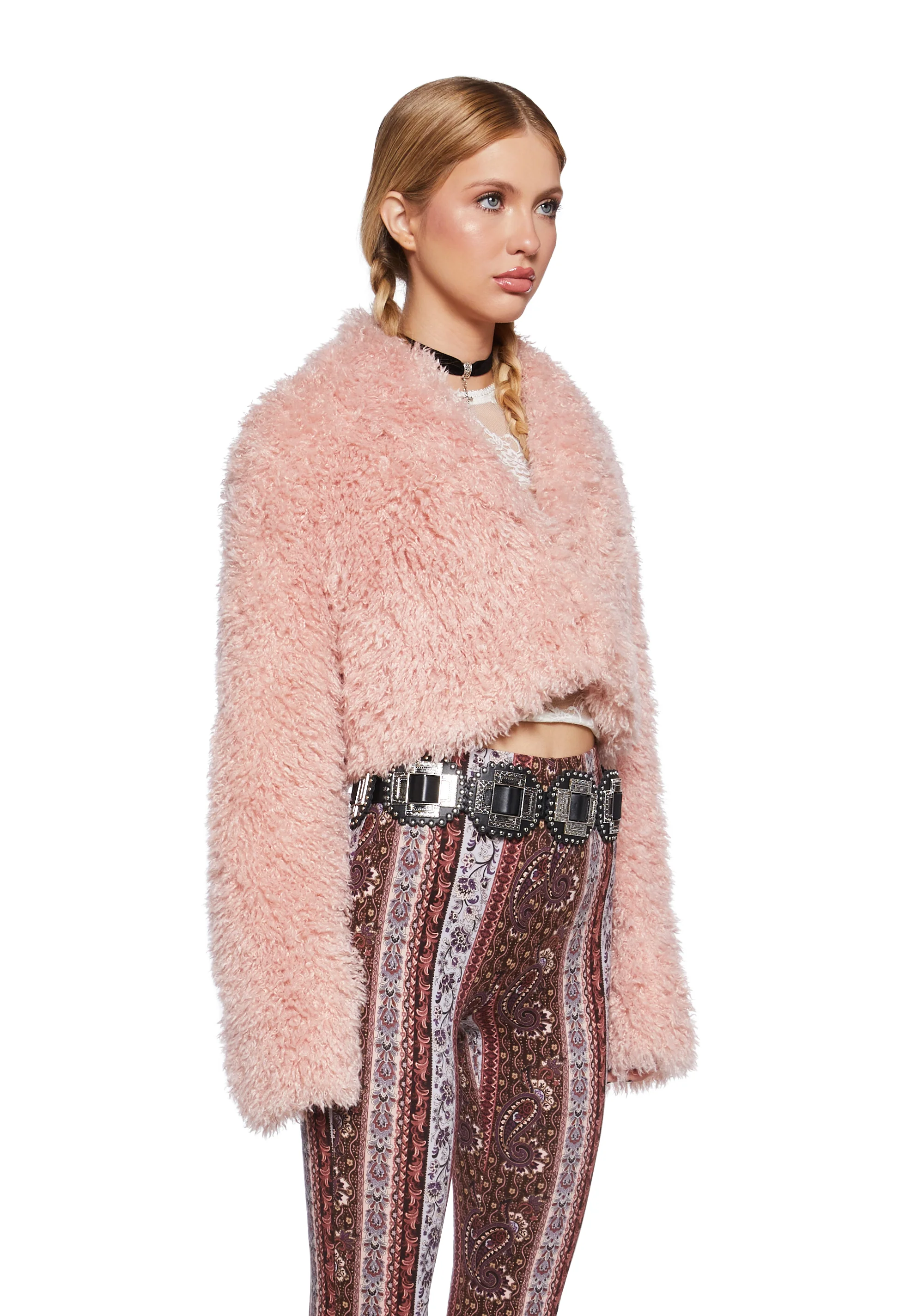 Spiraling Daze Faux Fur Jacket - Image 3
