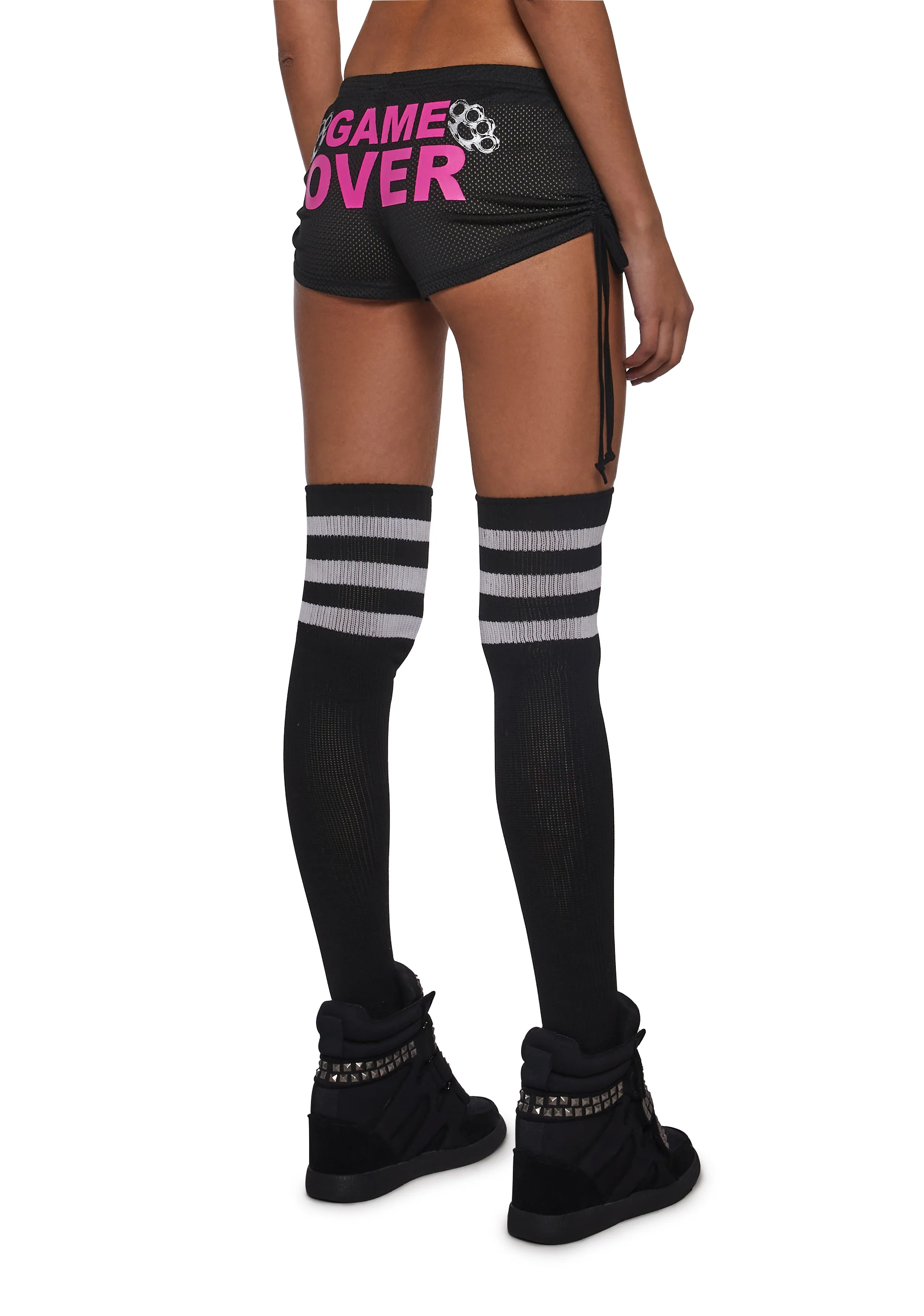 Ciska Brass Knuckle Mesh Micro Shorts - Image 7