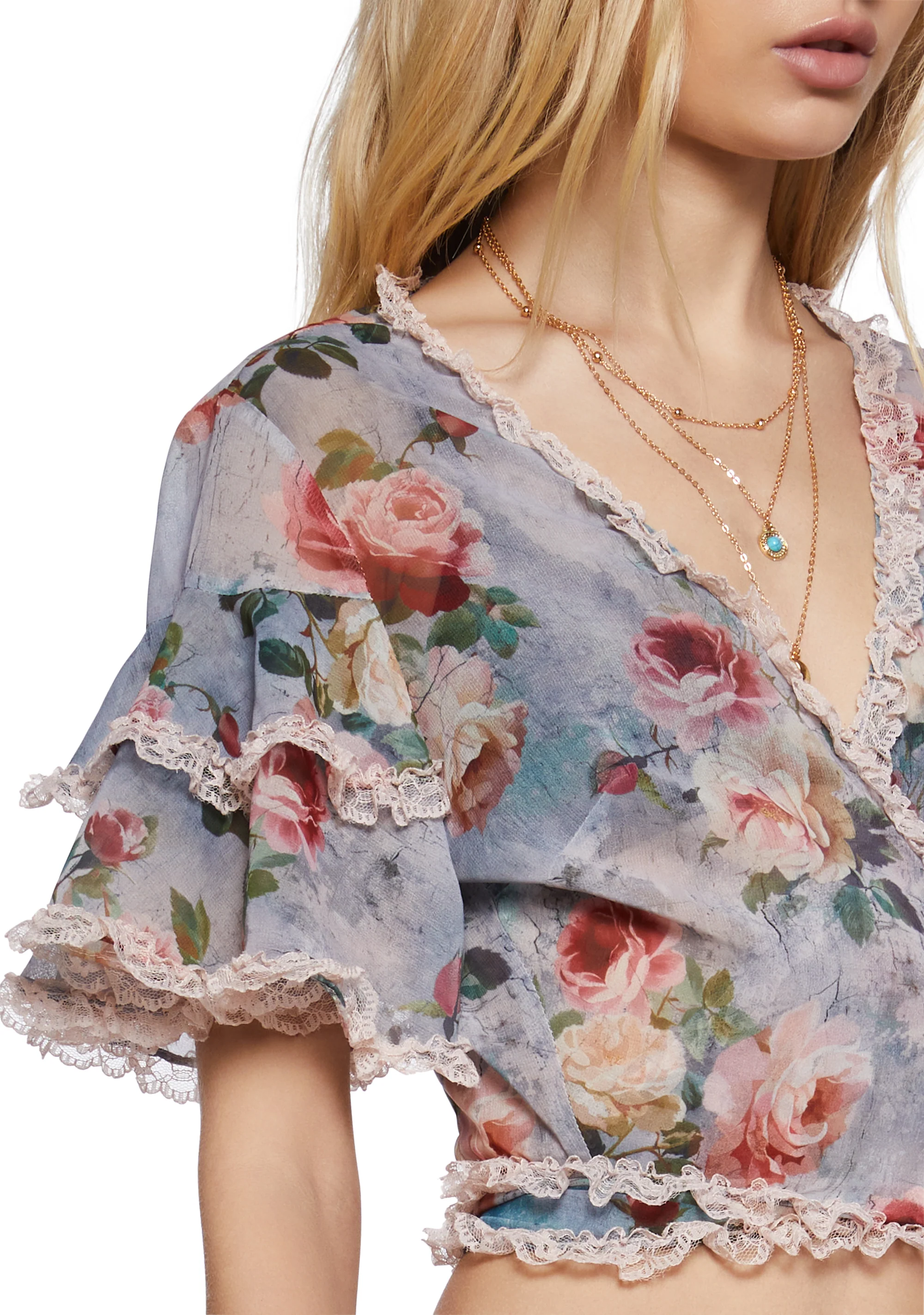 Springtime Seductions Ruffled Blouse - Image 5