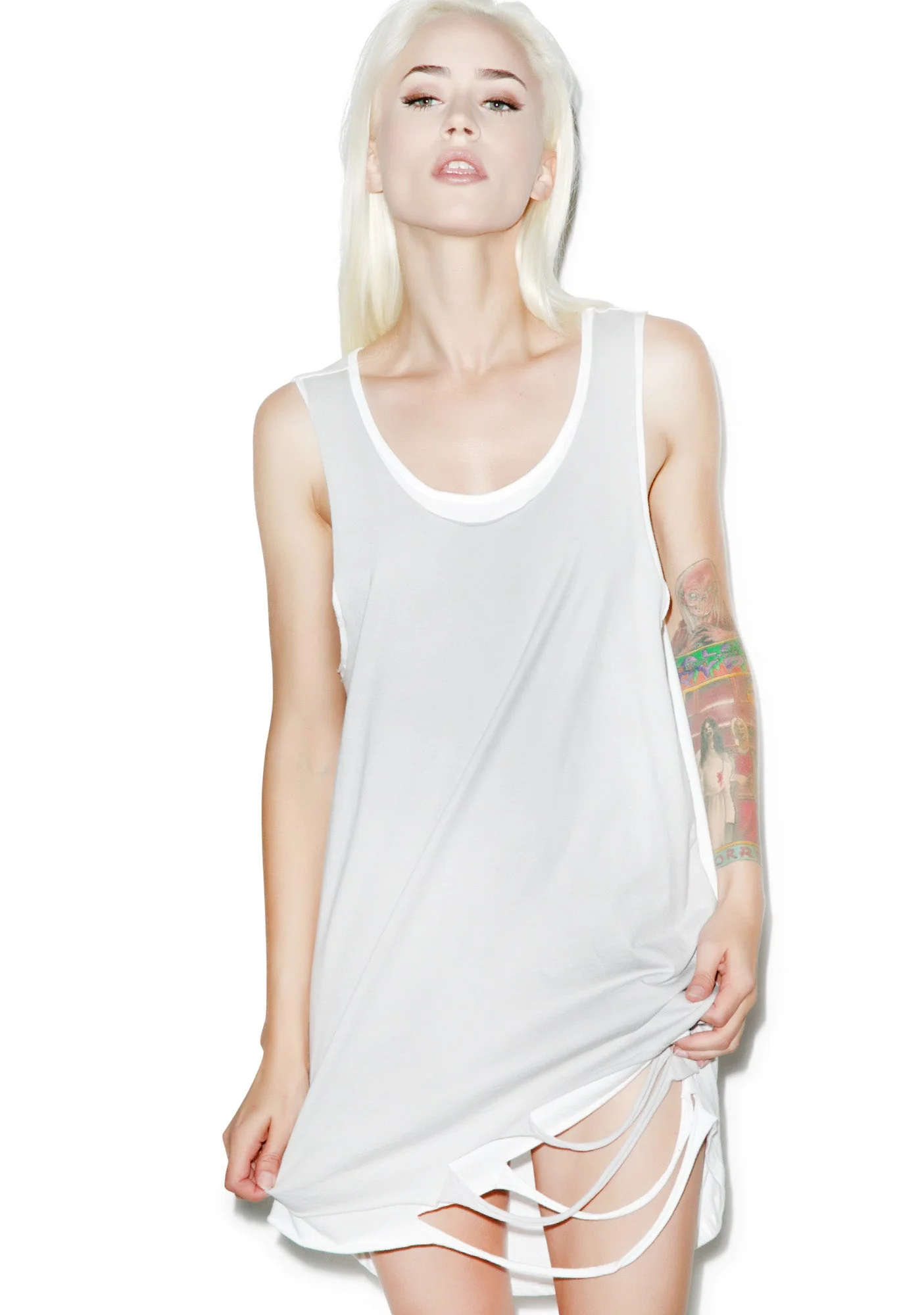 Spurlock Double Layered Tank Top - Gray - Image 10