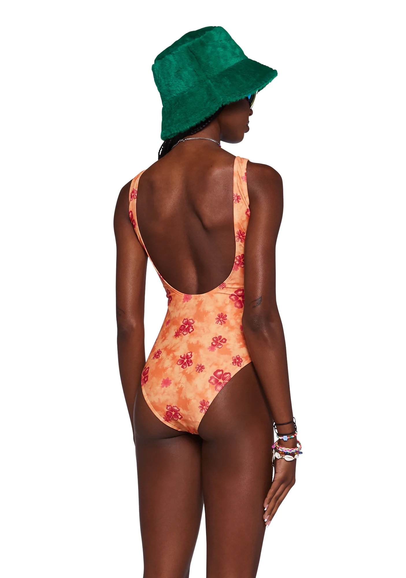 Square Neck 90s One-Piece Swimsuit - Image 4