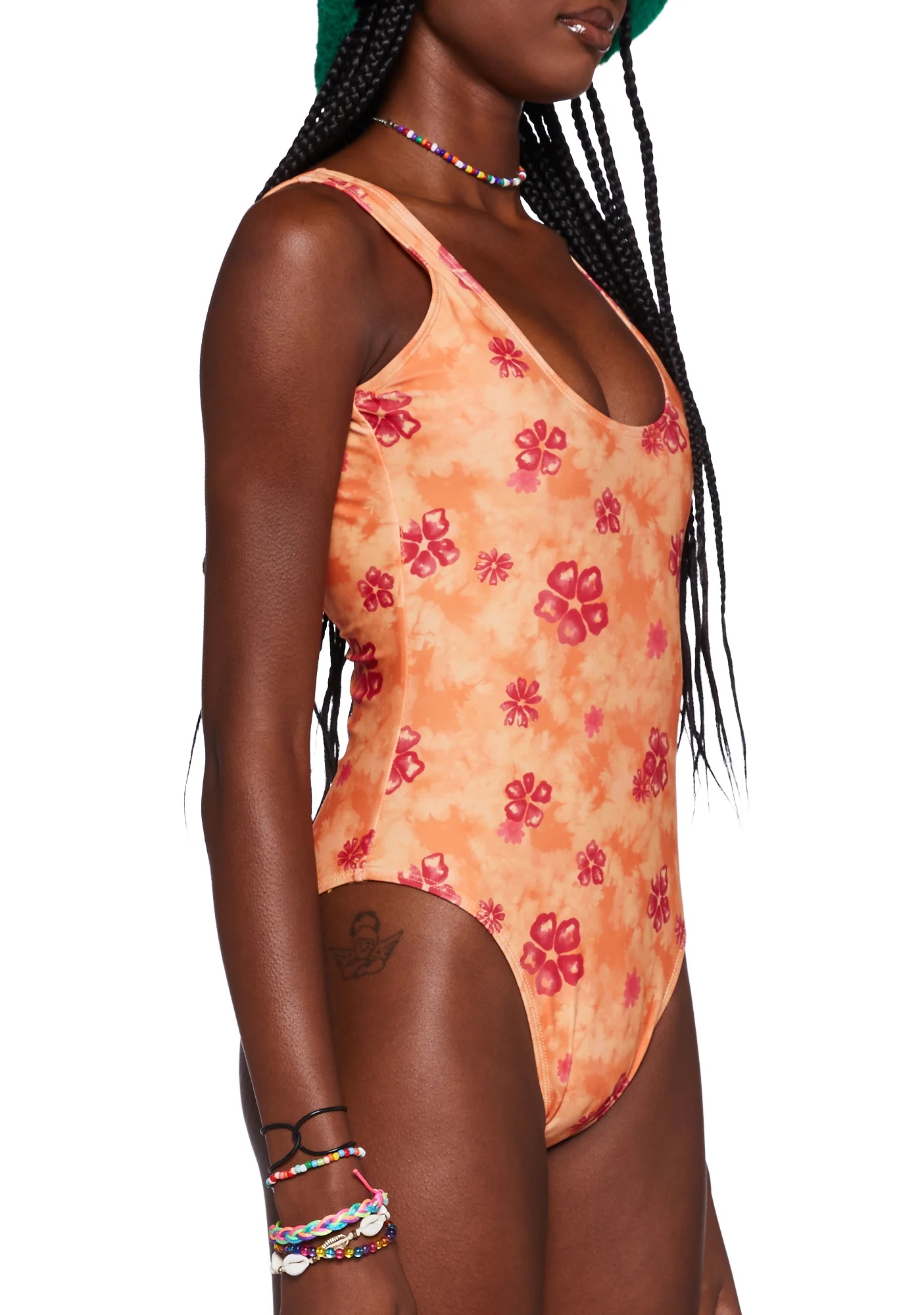 Square Neck 90s One-Piece Swimsuit - Image 5