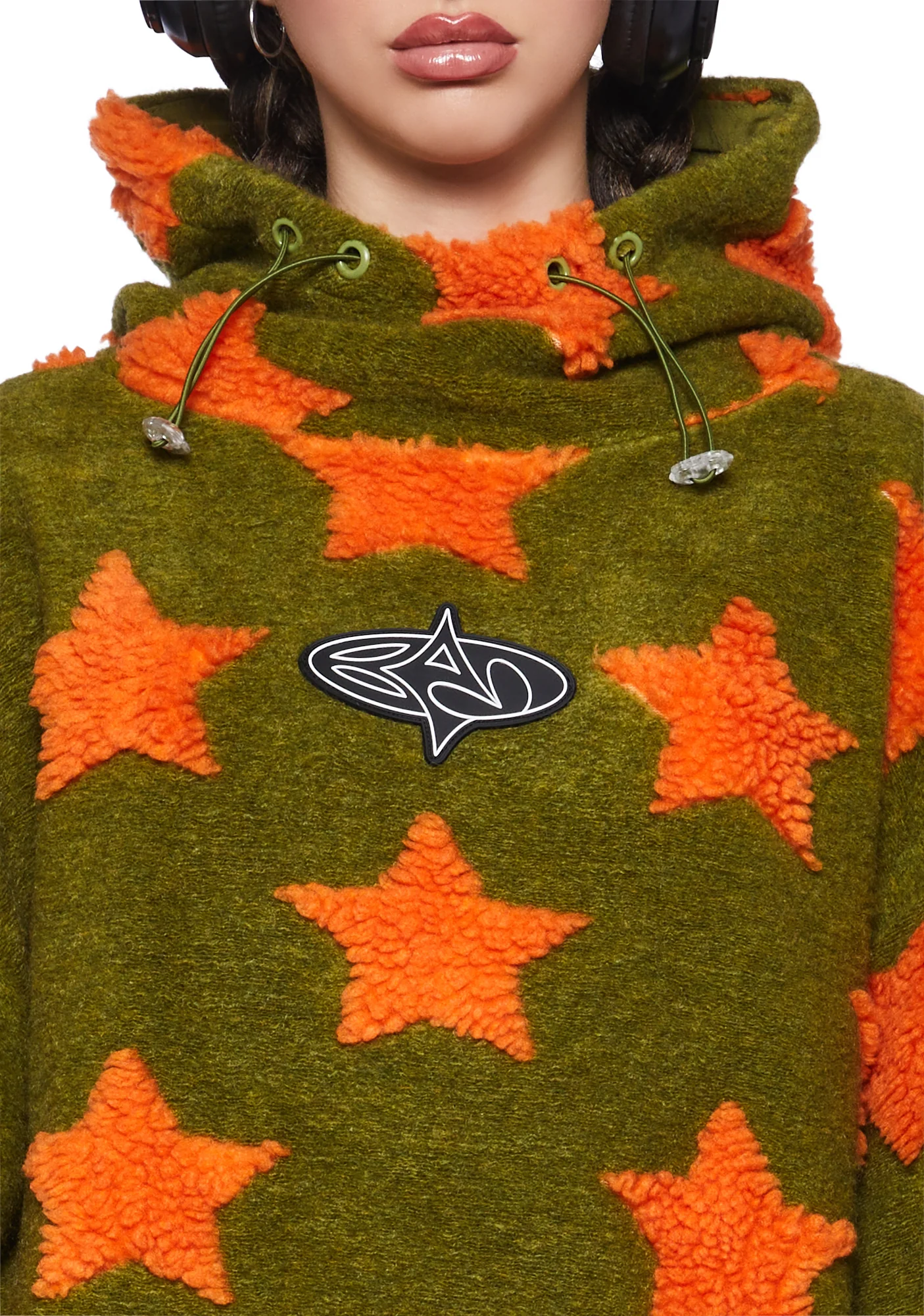 Star Borg Oversized Hoodie - Orange Moss - Image 5