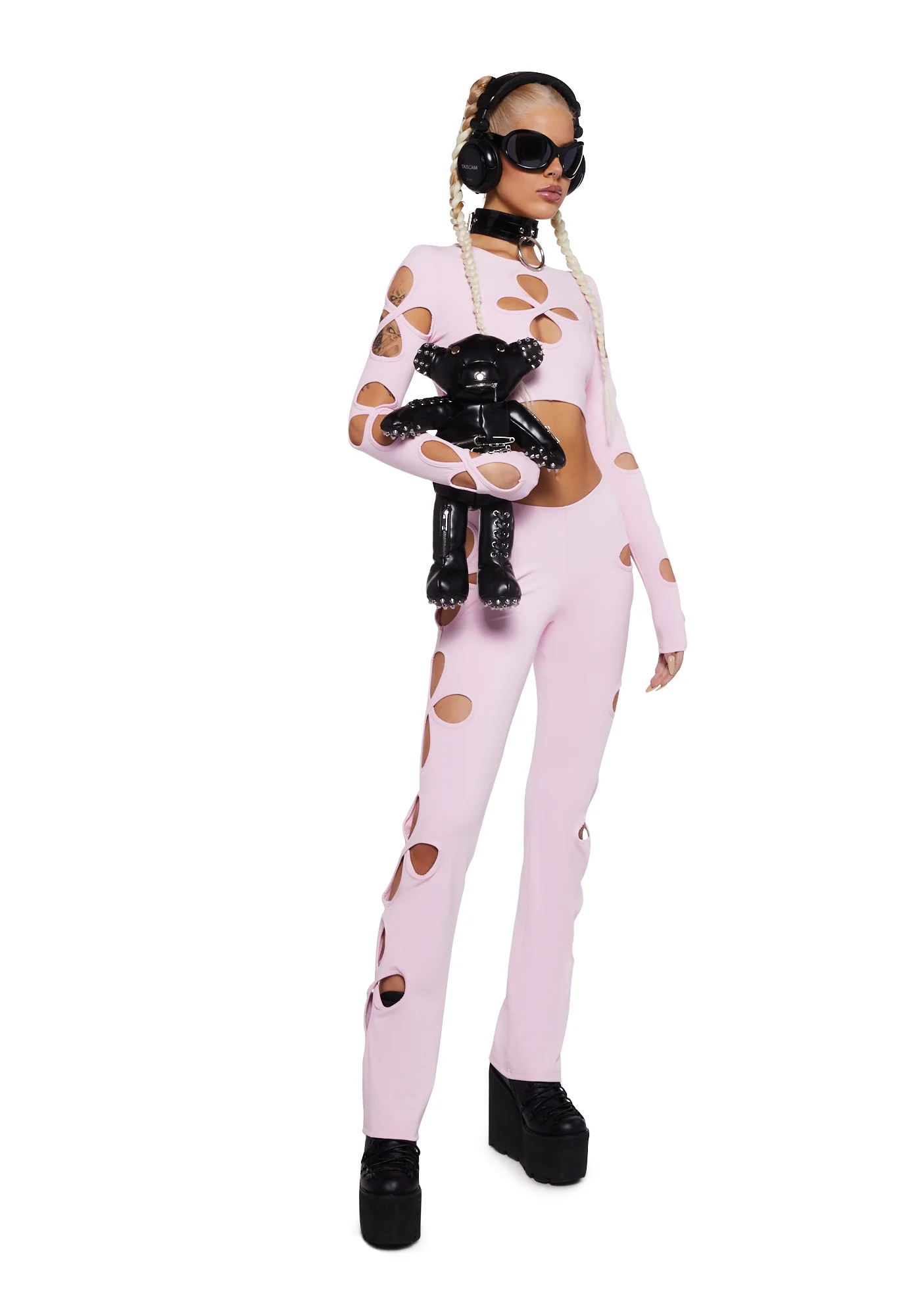 Star Child Cut-Out Pants - Pink - Image 2