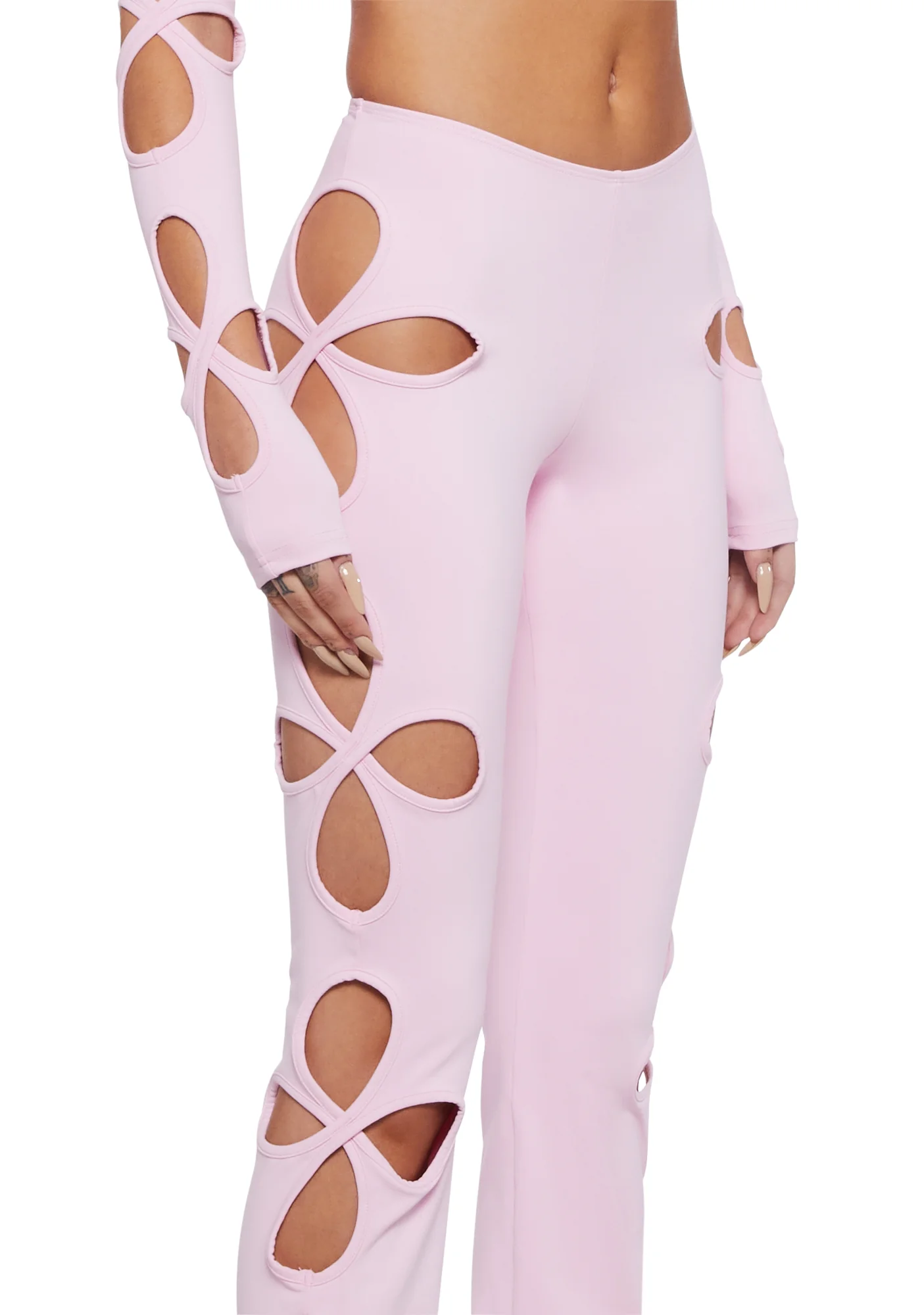 Star Child Cut-Out Pants - Pink - Image 5