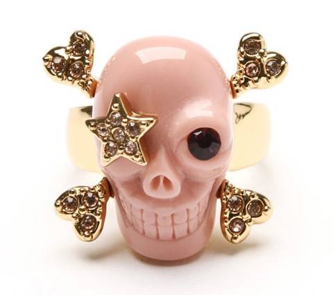 Star Patch Skull Ring - Pink - Image 2