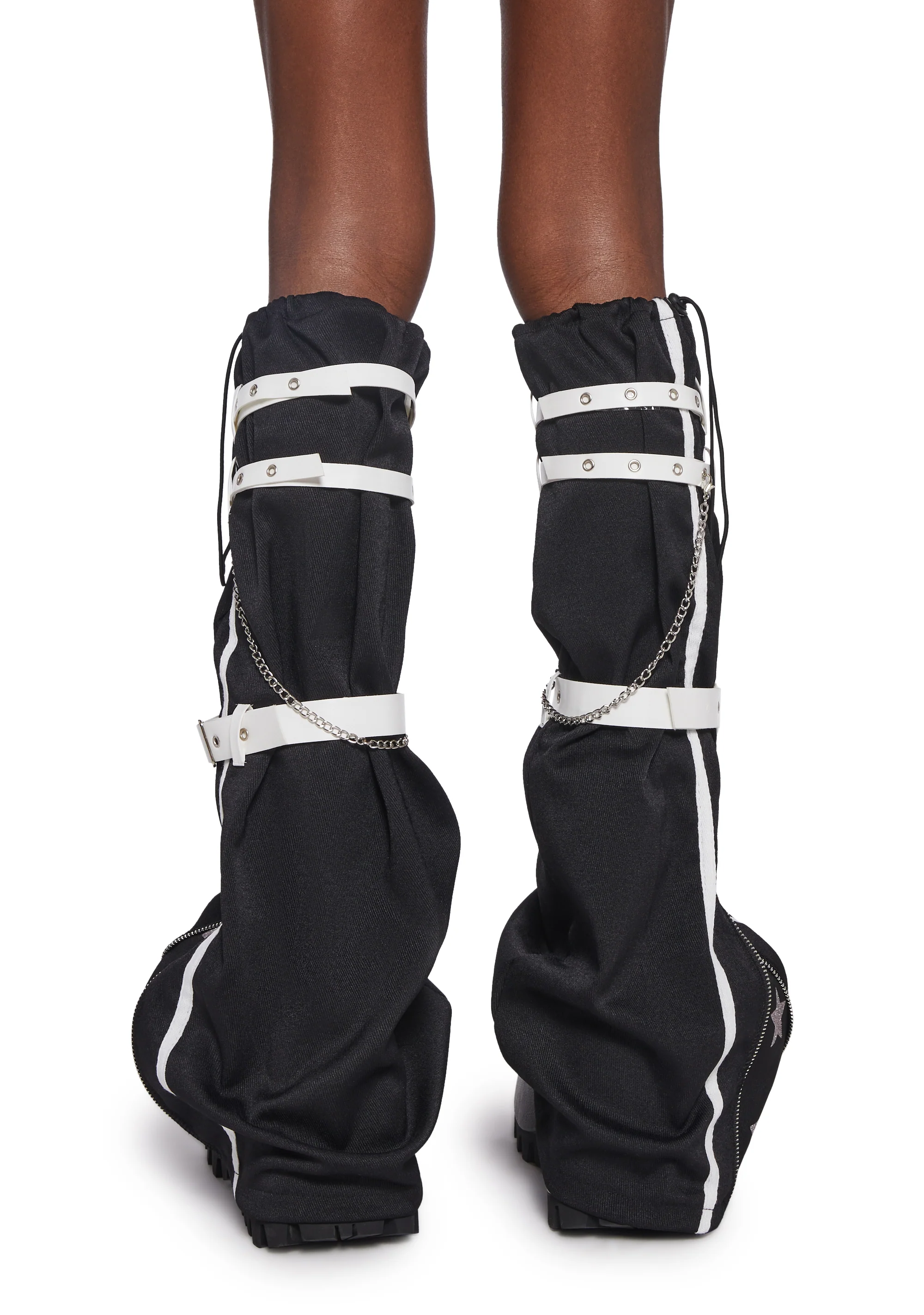 Star Point Leg Warmers With Buckles - Image 3