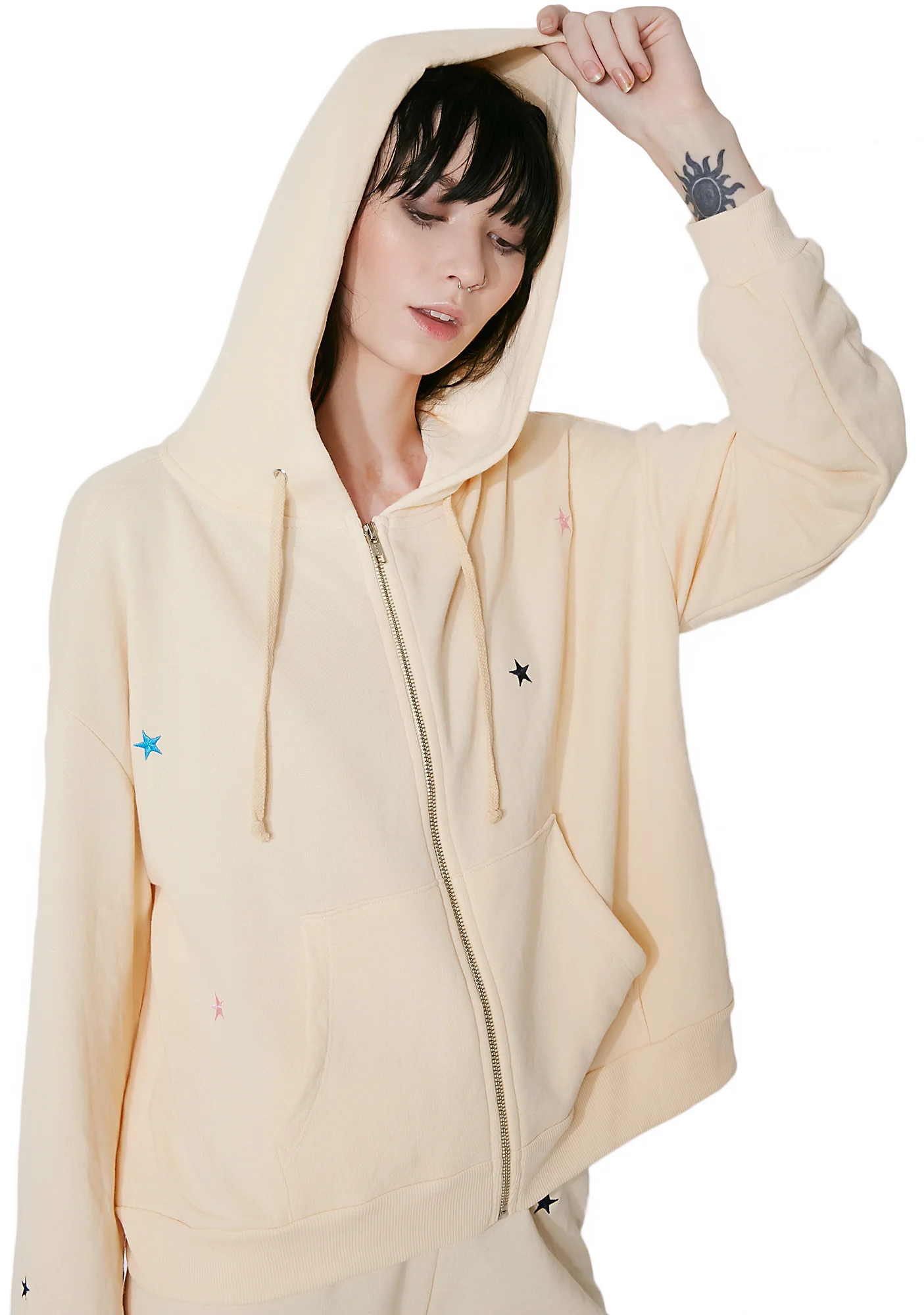 Starlet Embroidery Zip Hoodie - Image 2