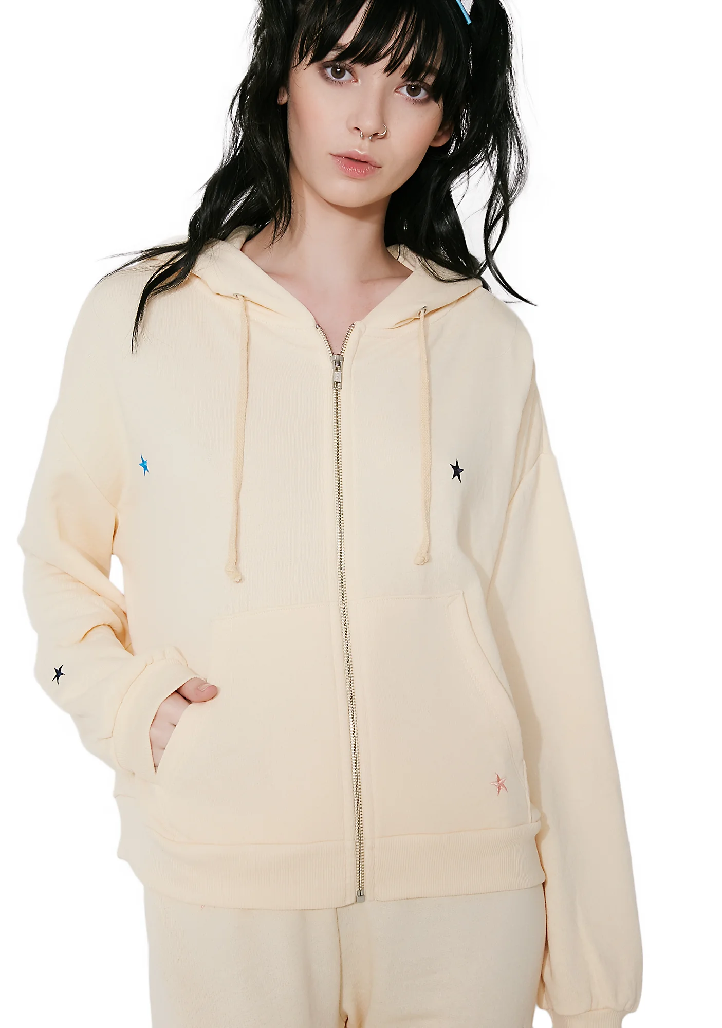 Starlet Embroidery Zip Hoodie - Image 3