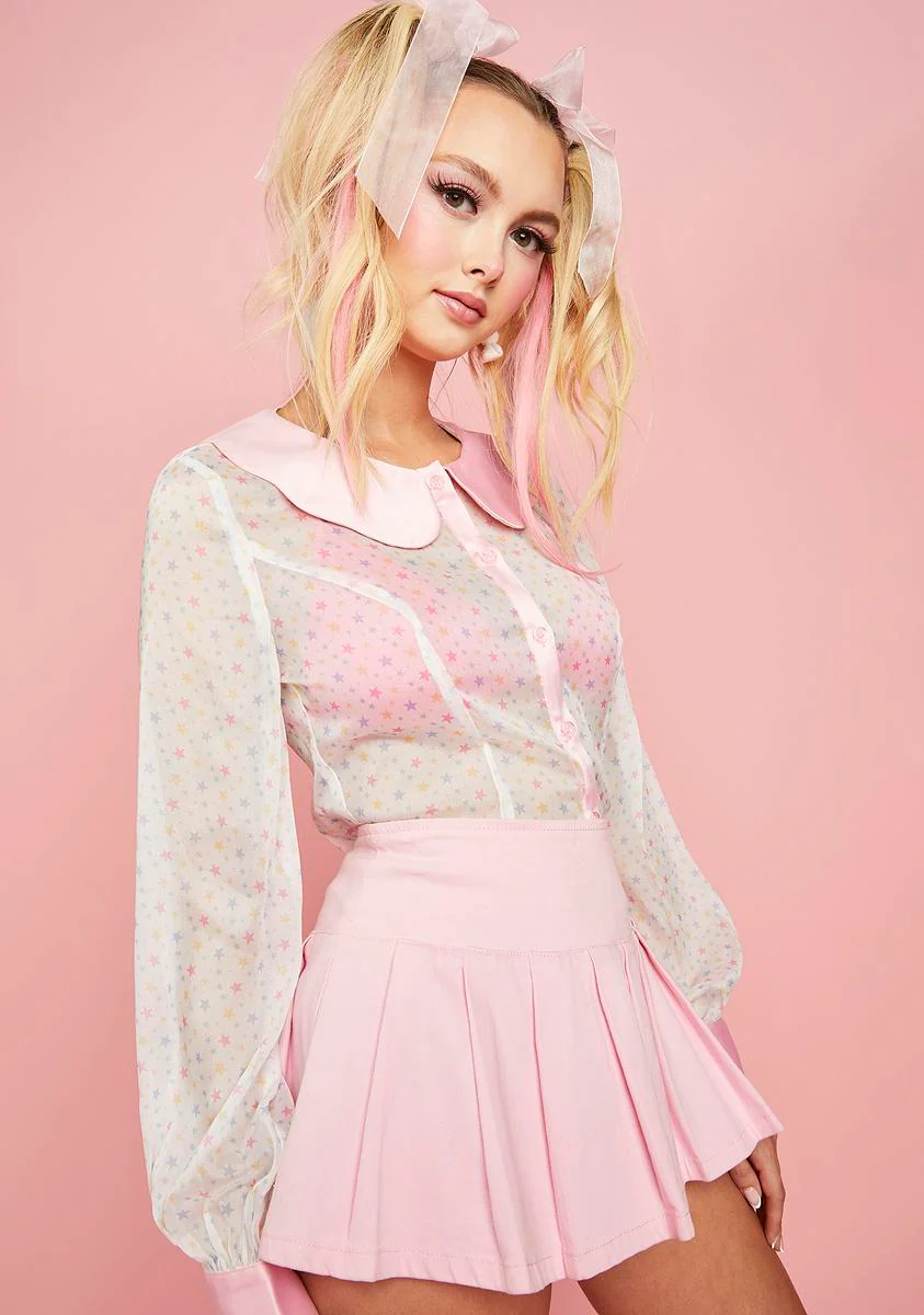 Starry Eyed Surprise Chiffon Blouse - Image 2