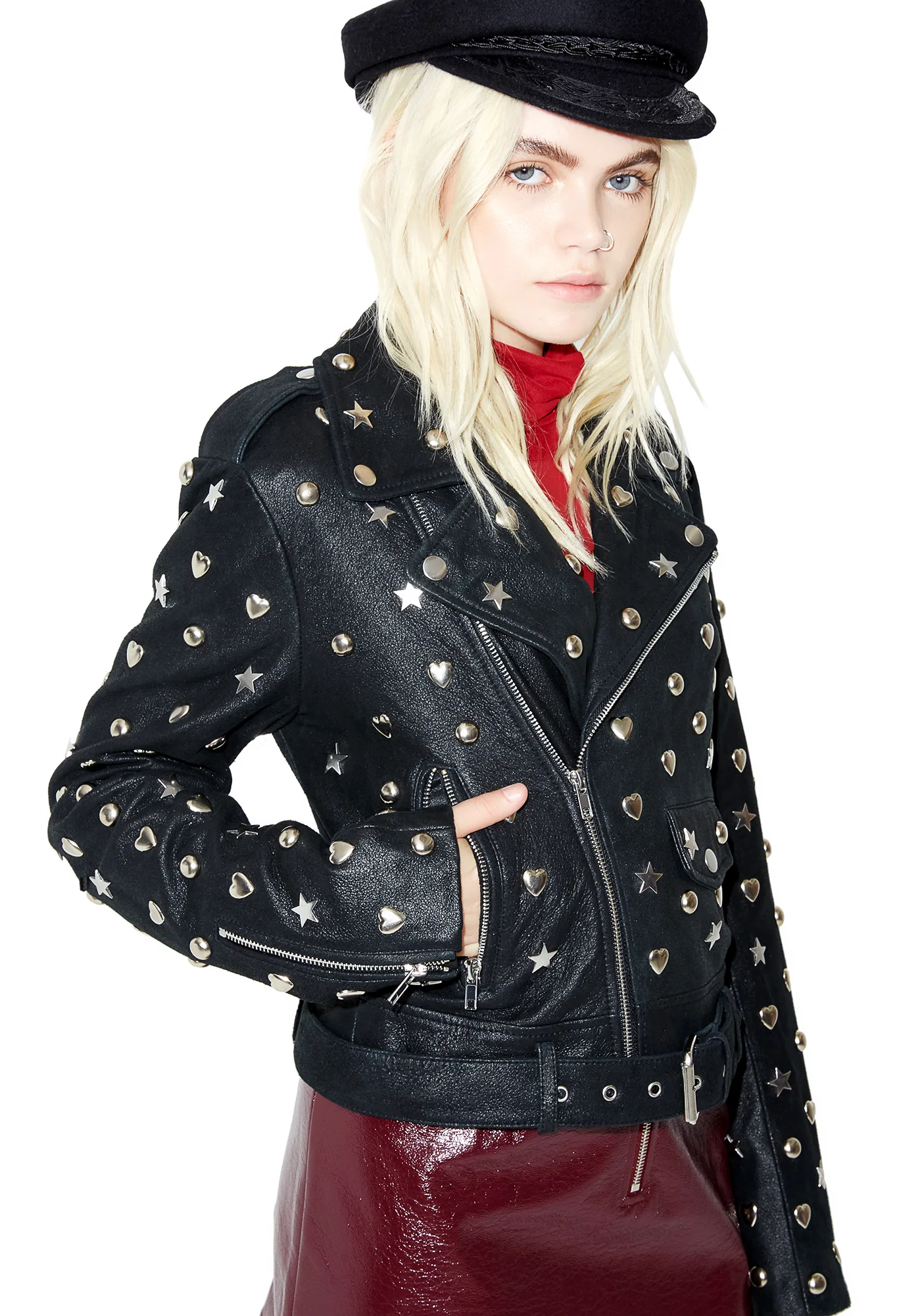 Stars N' Hearts Leather Jacket - Image 3