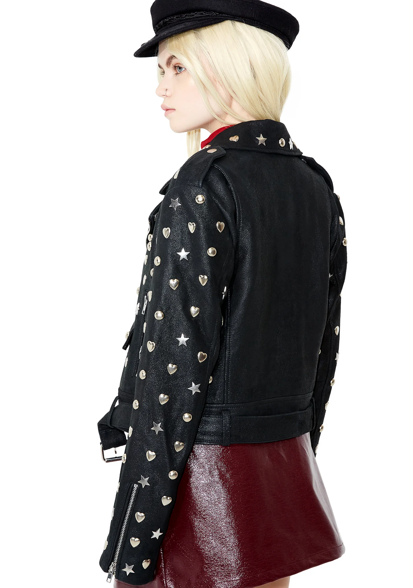 Stars N' Hearts Leather Jacket - Image 4