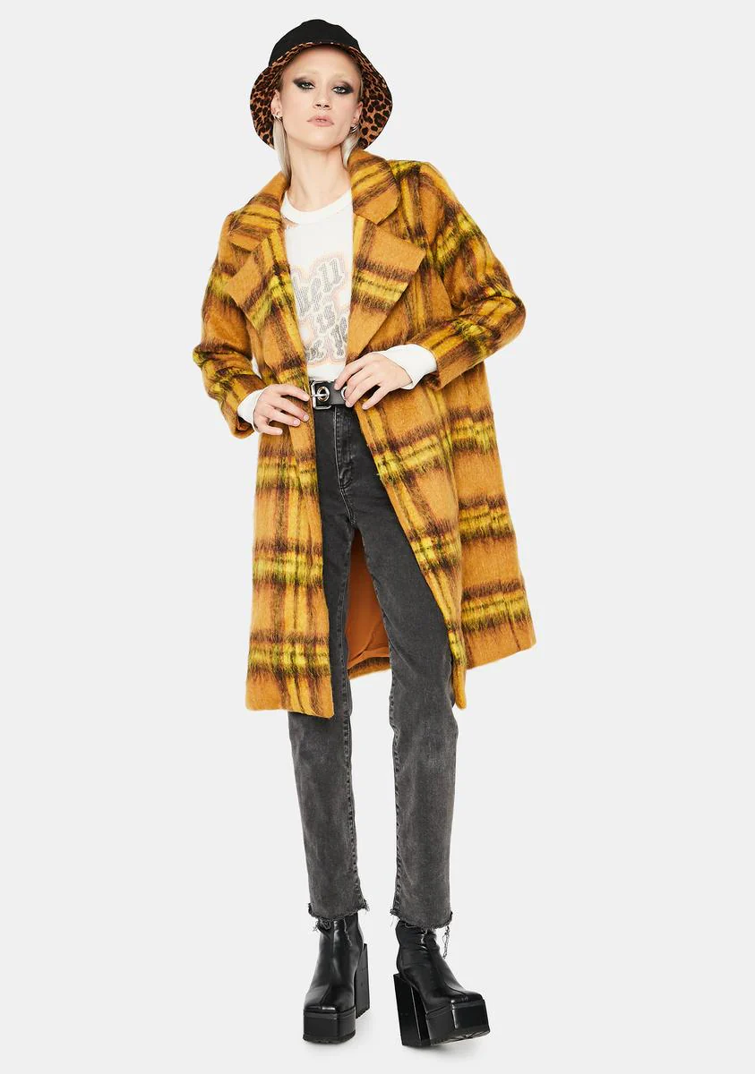 State Of Grace Plaid Coat - Image 3