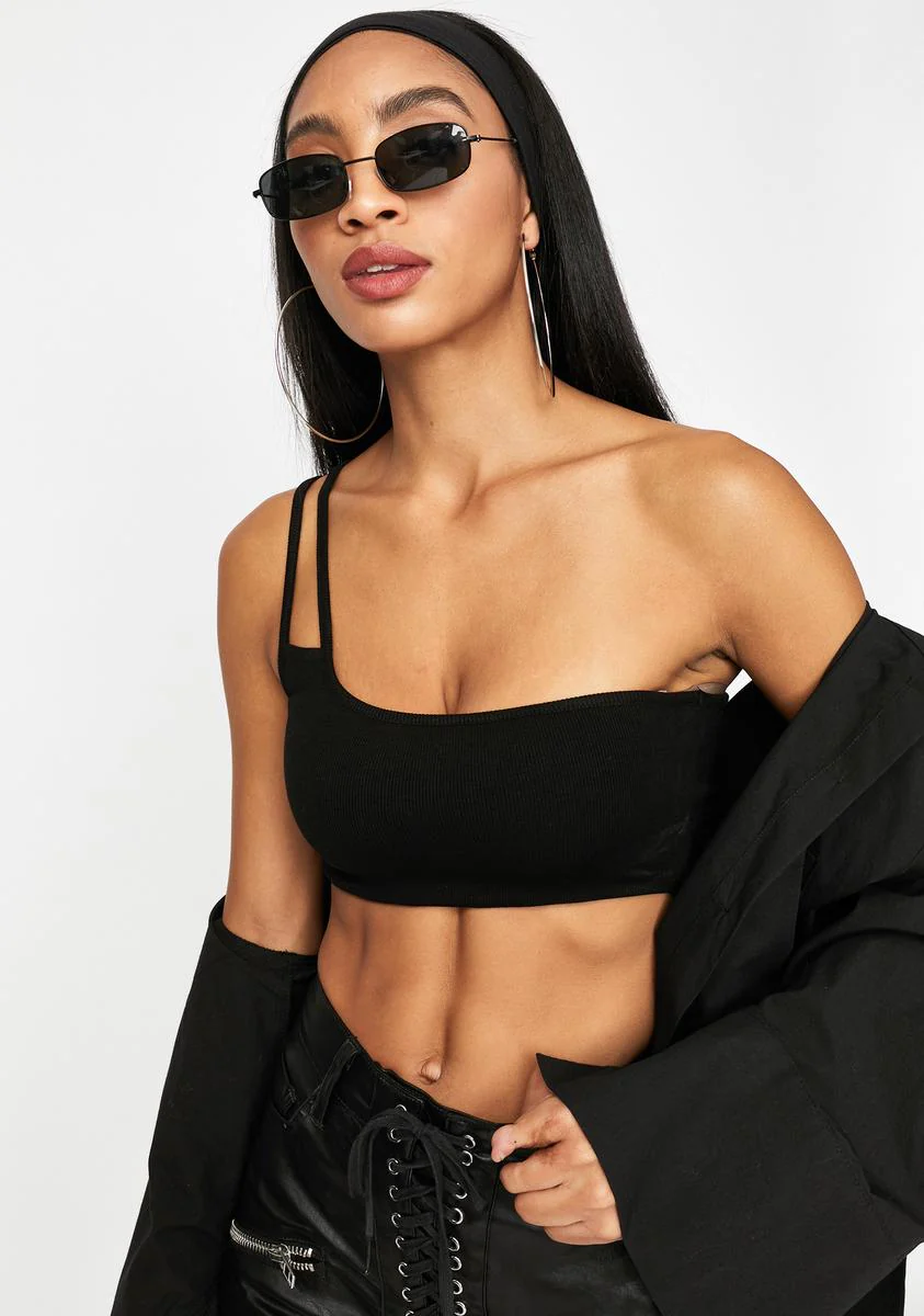 State Of Mind One Shoulder Crop Tank - Image 2
