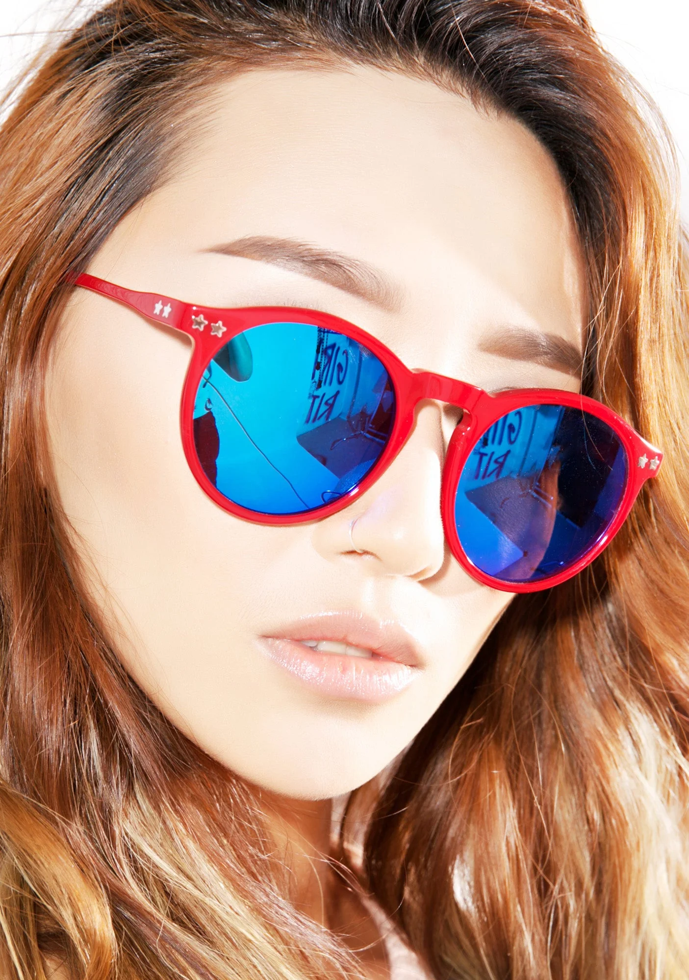 Steff Deluxe Frame Sunglasses - Red - Image 13