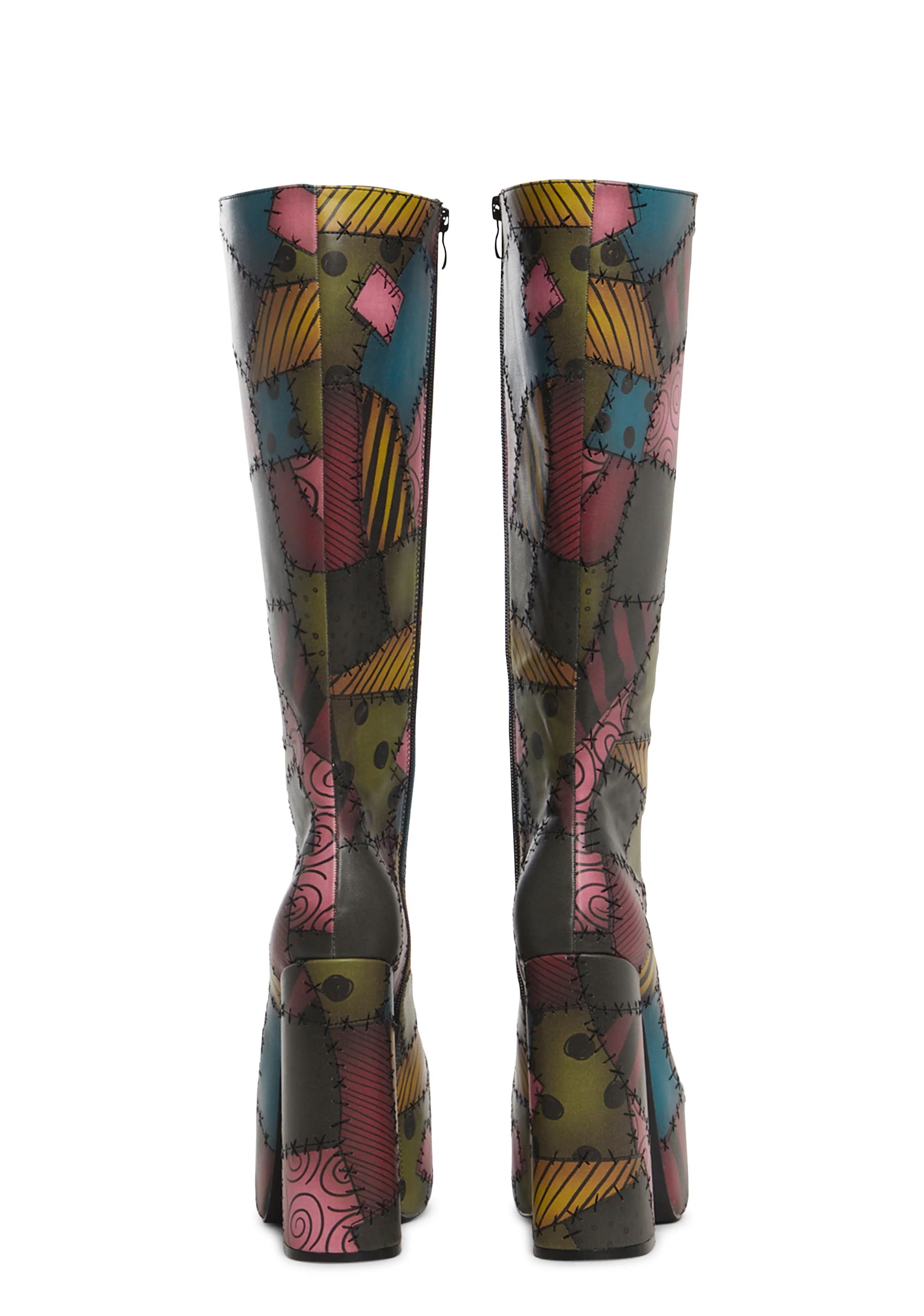 Stitched-Up Style Platform Boots - Image 4
