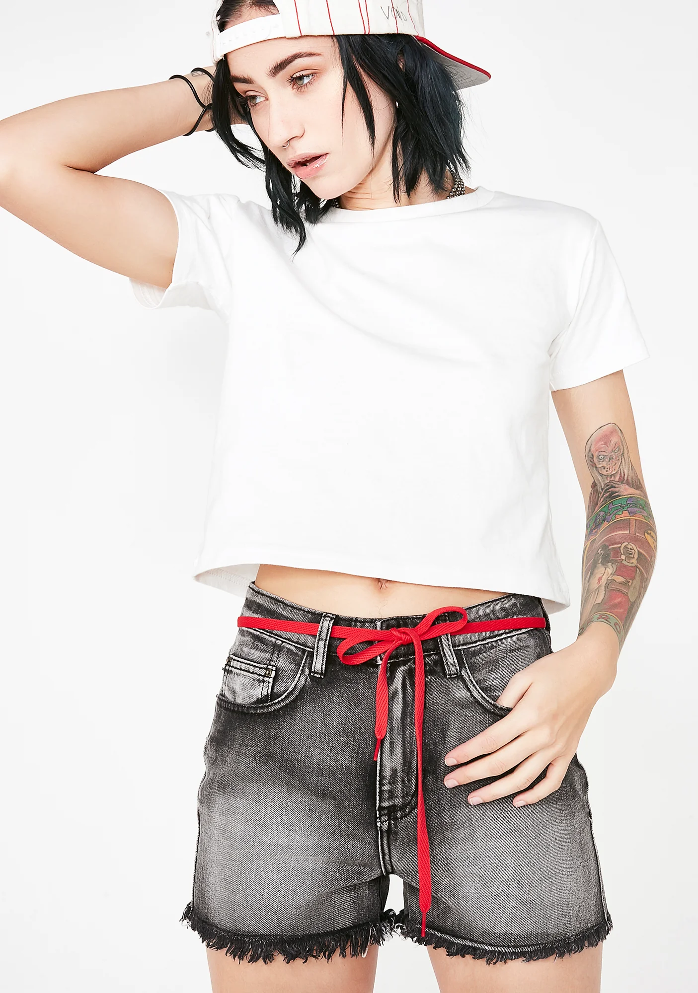 Stoned Denim Shorts - Image 3